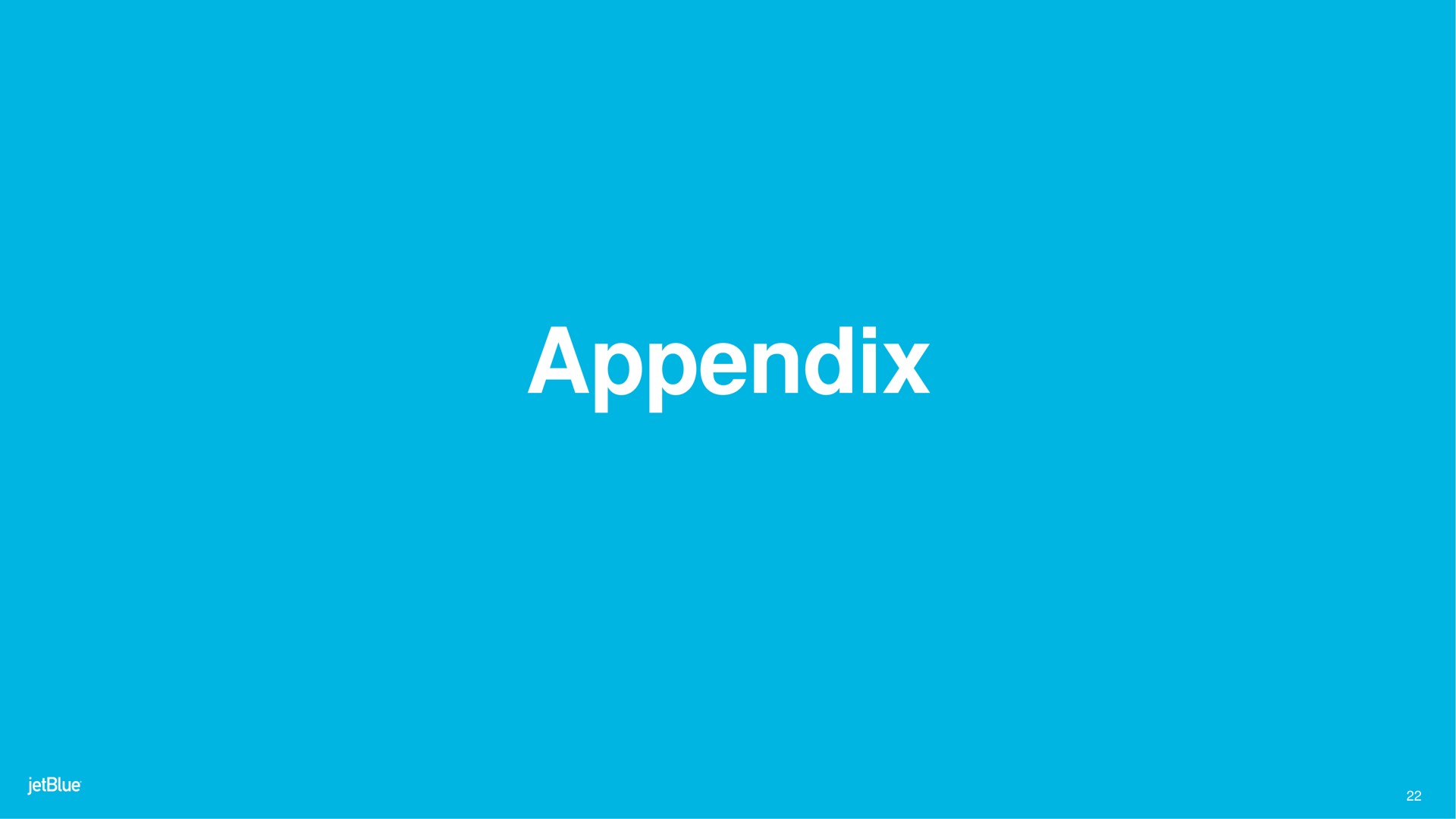 appendix | jetBlue