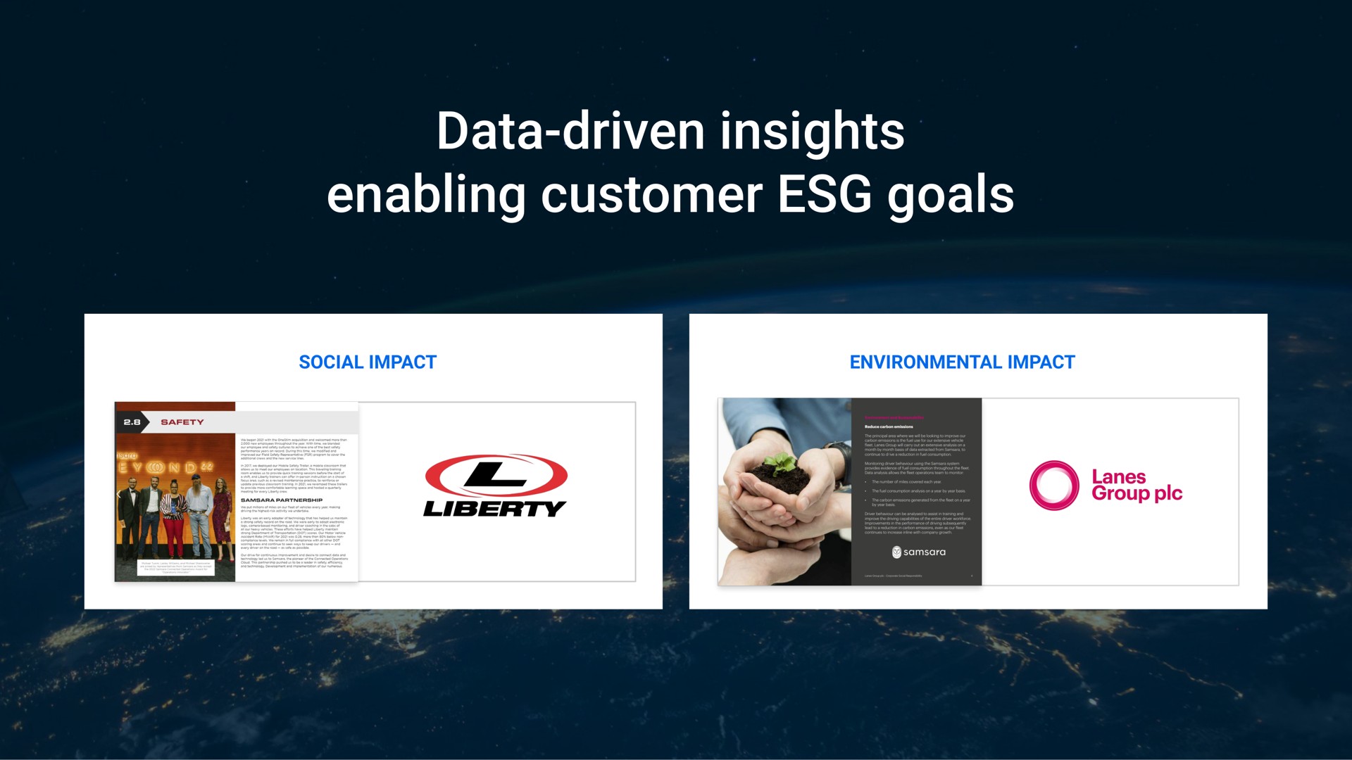 data driven insights enabling customer goals | Samsara
