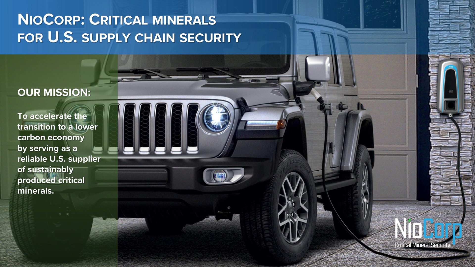 critical minerals for supply chain security our mission to accelerate the transition to a lower carbon economy by serving as a reliable supplier of produced critical minerals erg | NioCorp