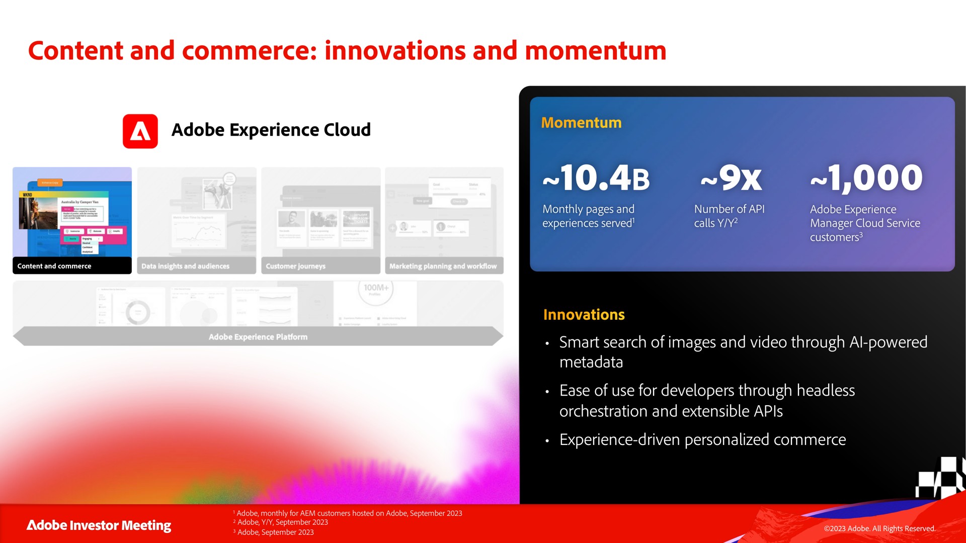 content and commerce innovations and momentum | Adobe