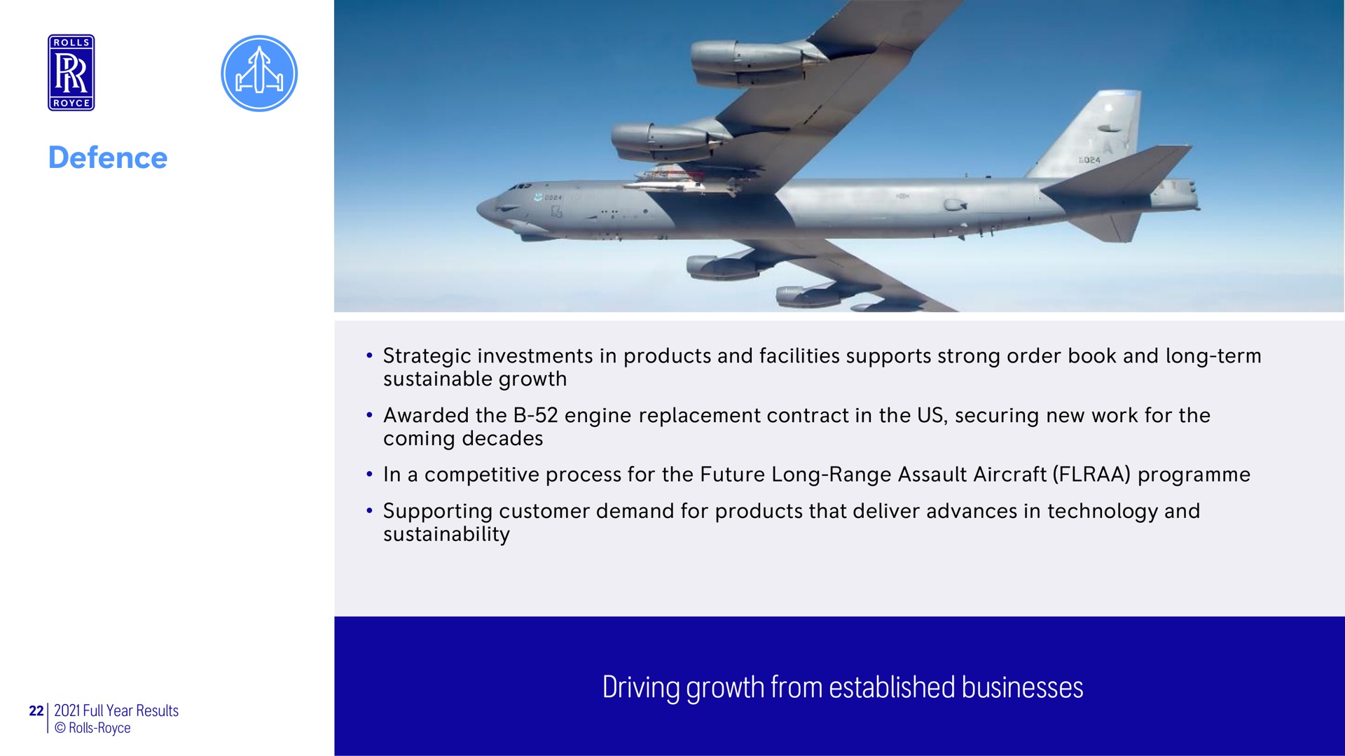 defence driving growth from established businesses | Rolls-Royce Holdings