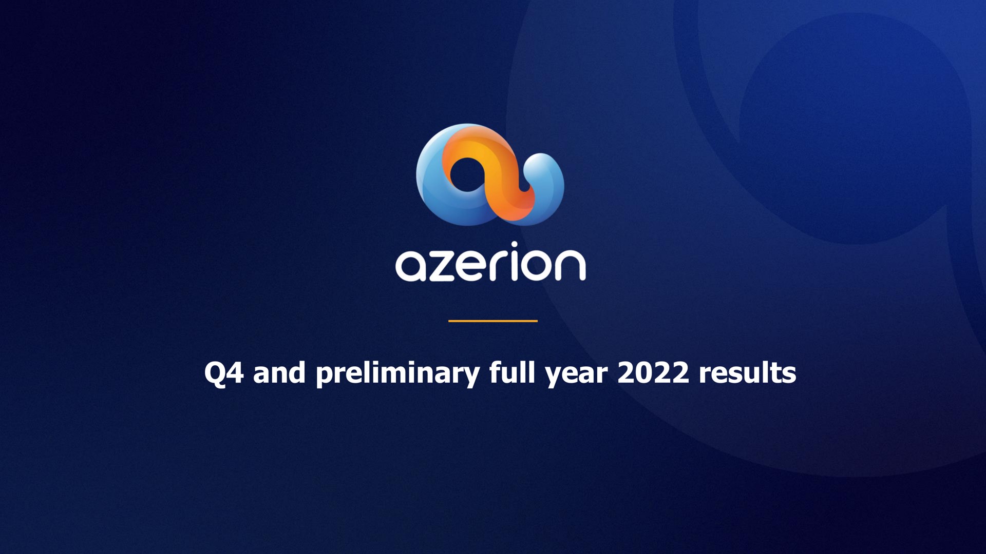 and preliminary full year results revs | Azerion