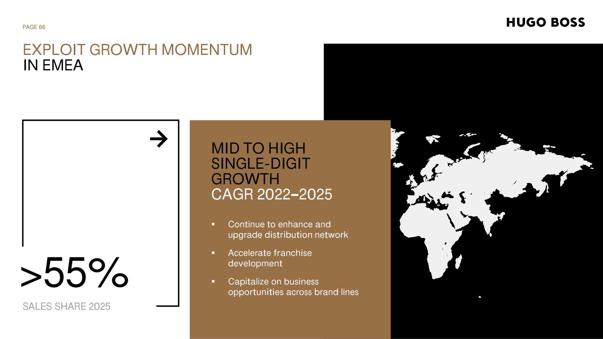 exploit growth momentum in mid to high single digit growth | Hugo Boss
