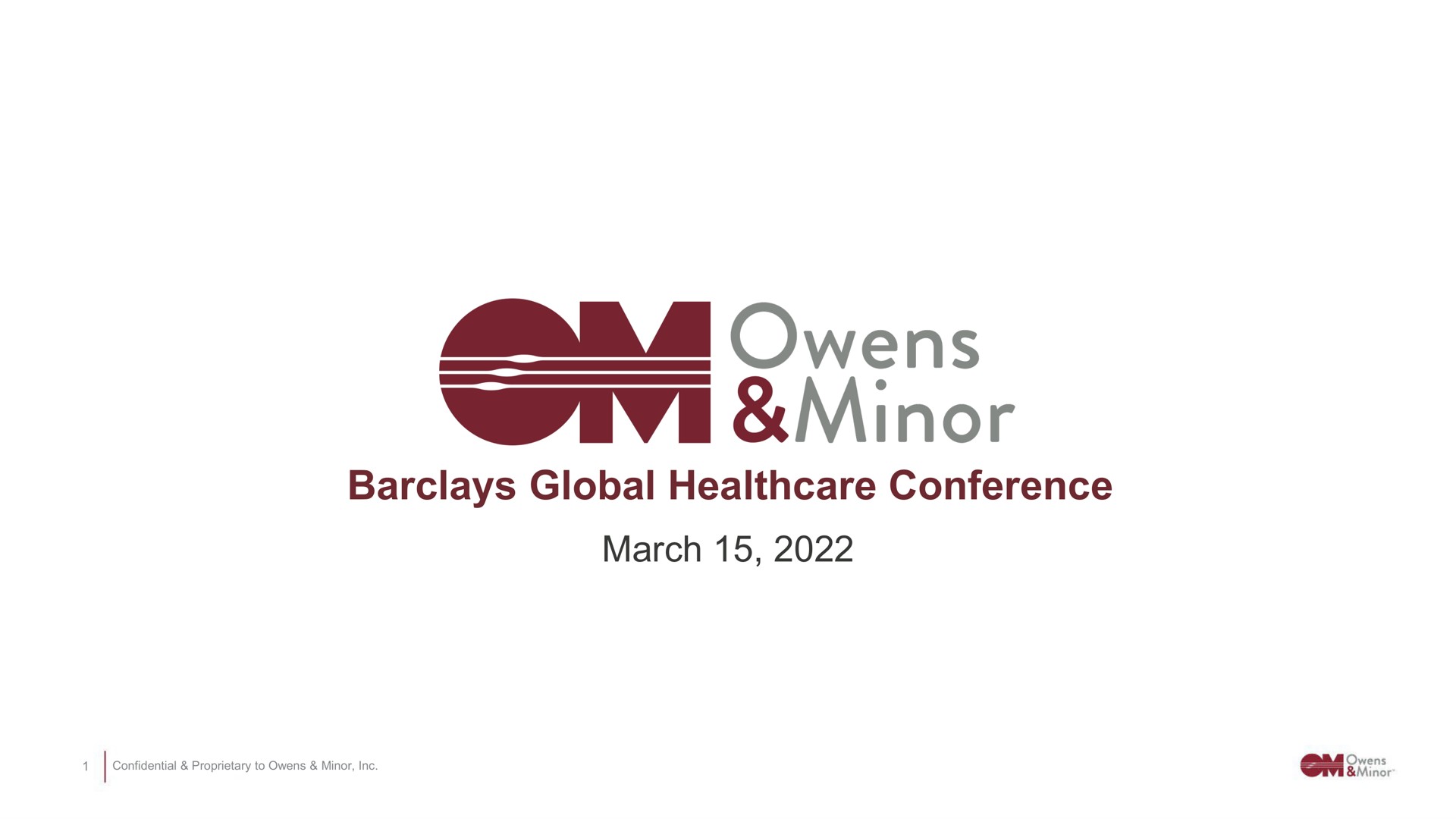 global conference march weve minor | Owens&Minor