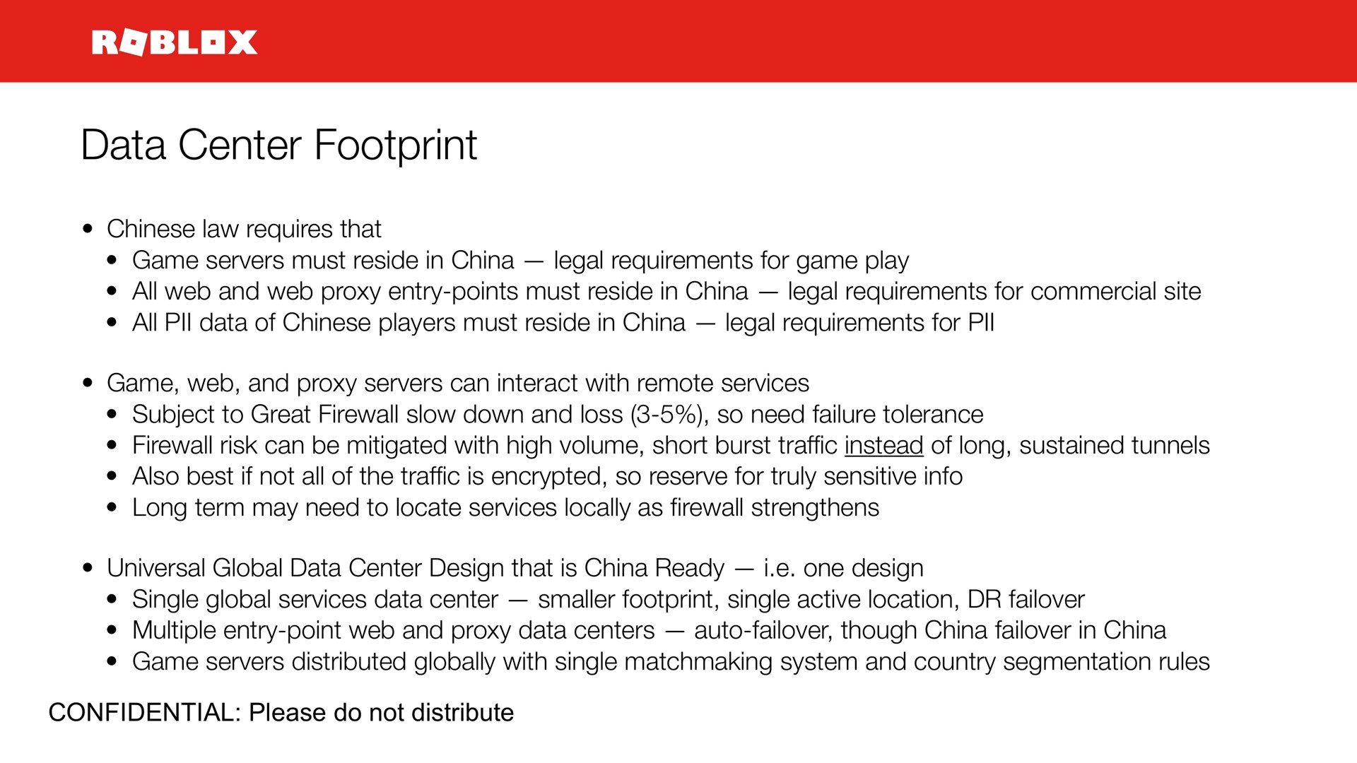 data center footprint | Roblox
