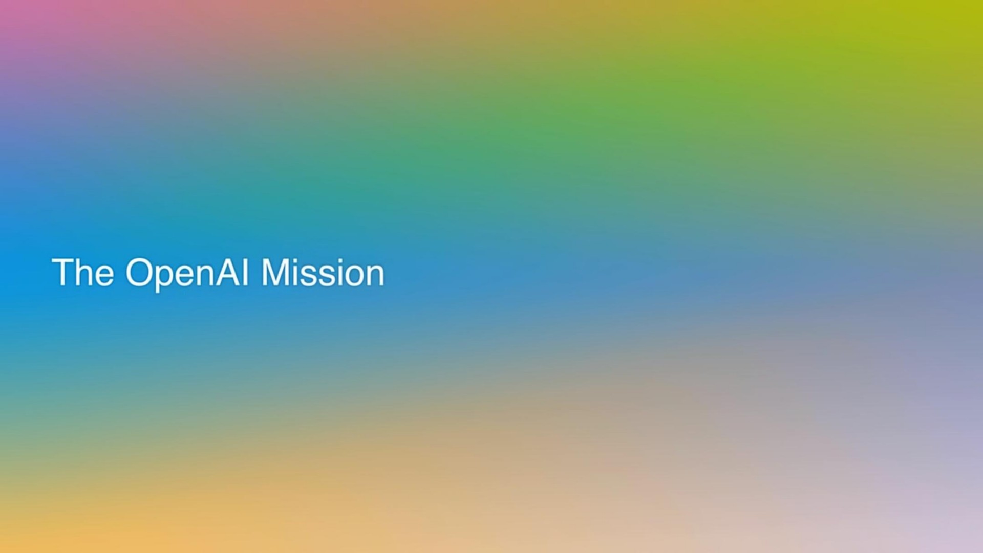 the mission | OpenAI