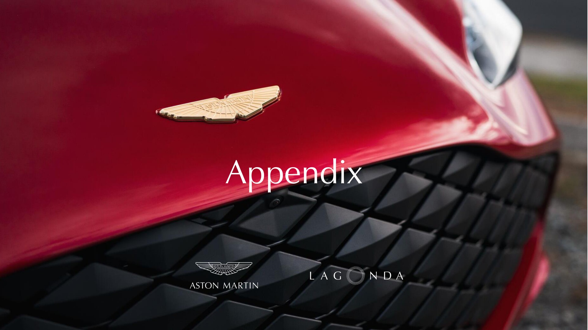 appendix | Aston Martin Lagonda