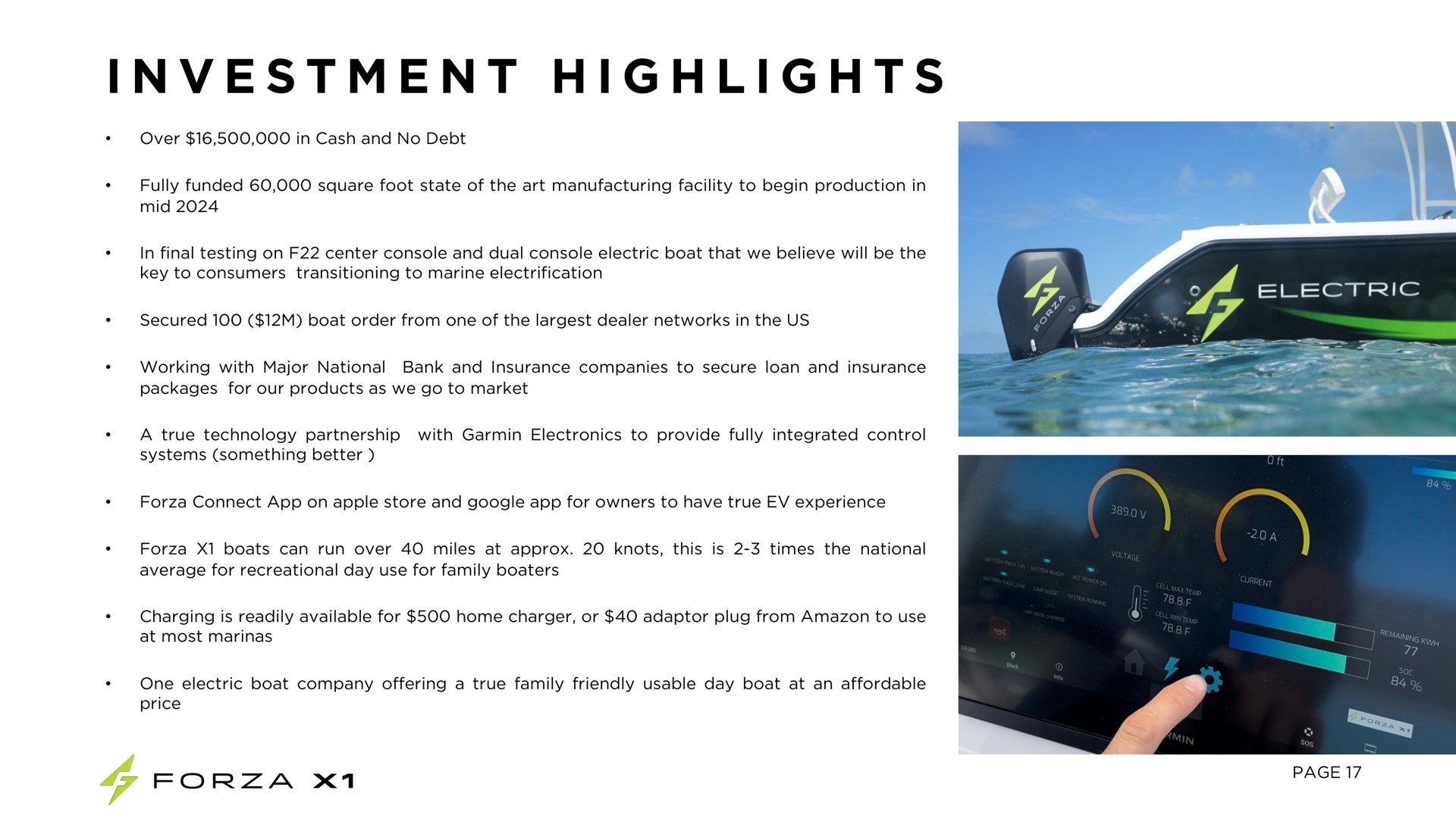 i i i investment highlights | Forza X1