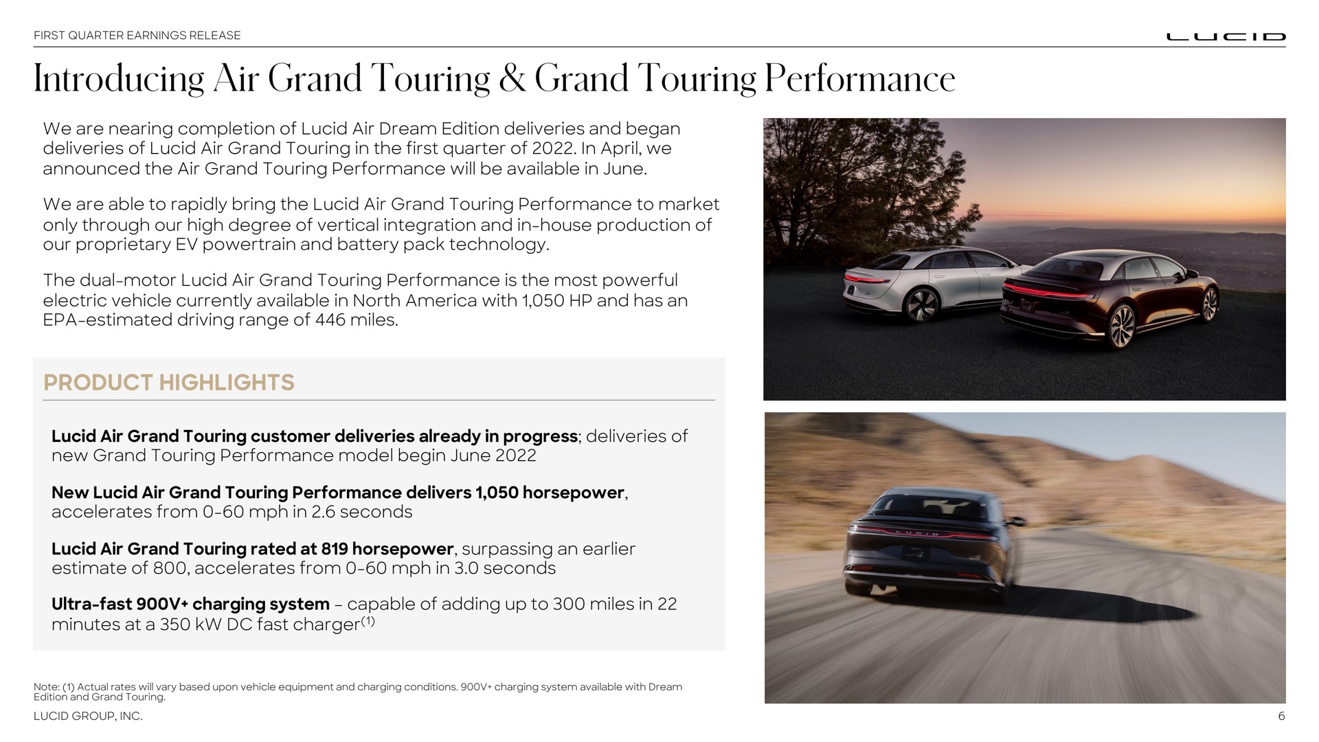 introducing air grand touring grand touring performance | Lucid Motors