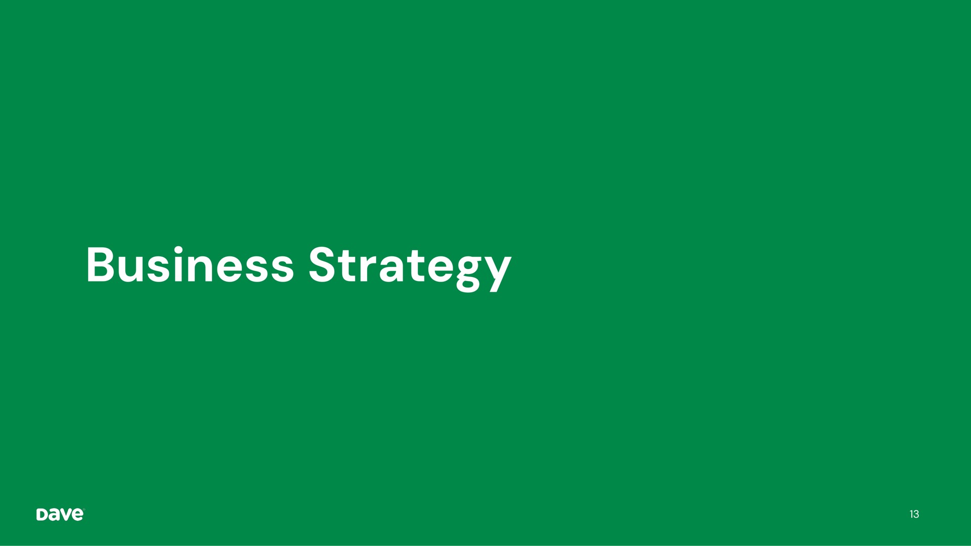 business strategy | Dave