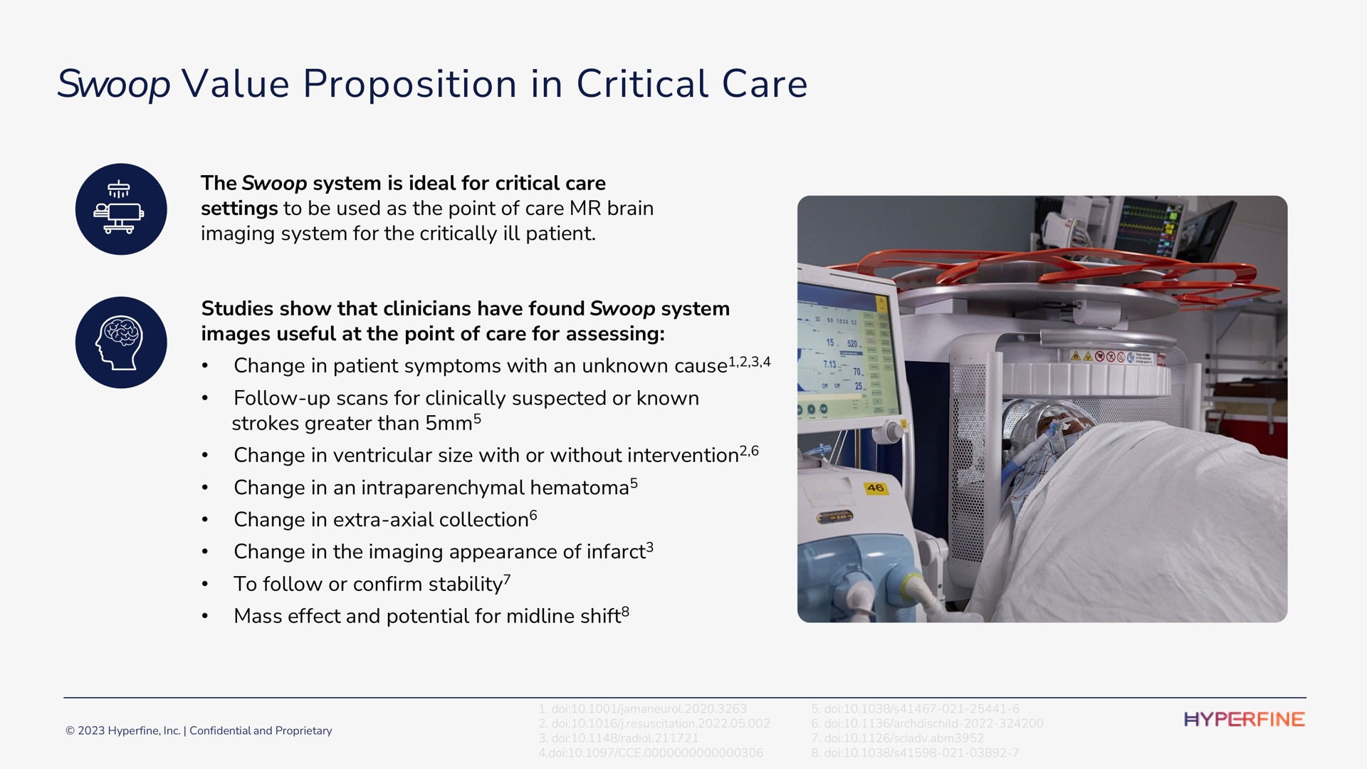 swoop value proposition in critical care | Hyperfine