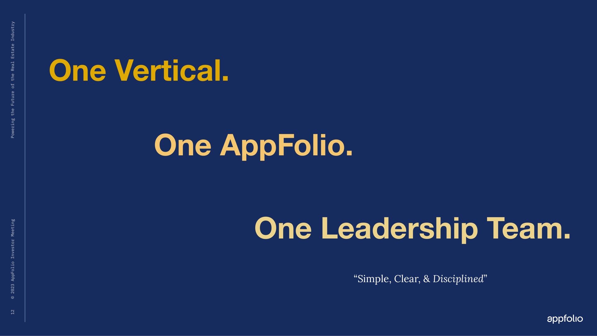 one vertical one one leadership team | AppFolio