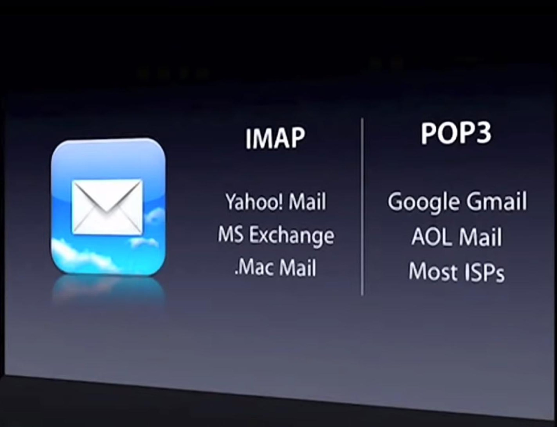 a yahoo mail pop | Apple