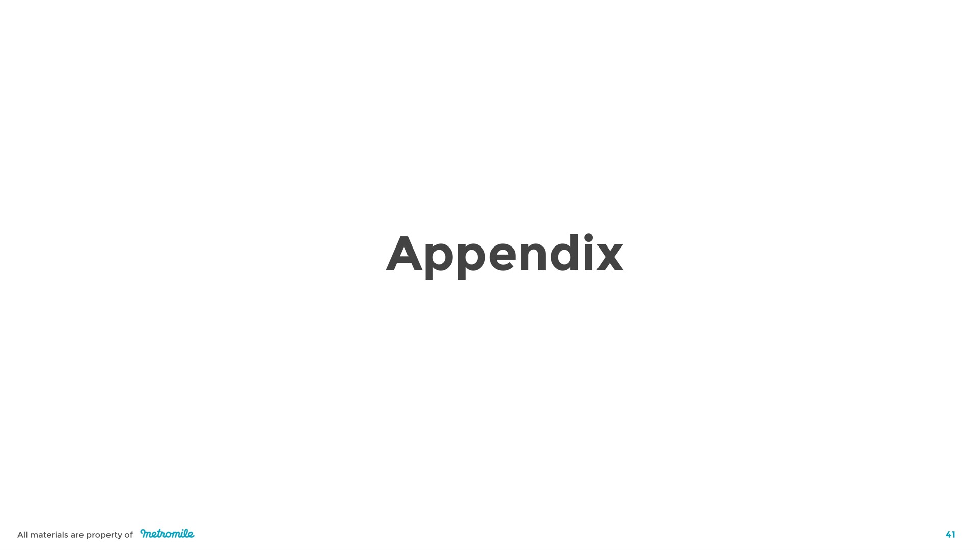 appendix | Metromile
