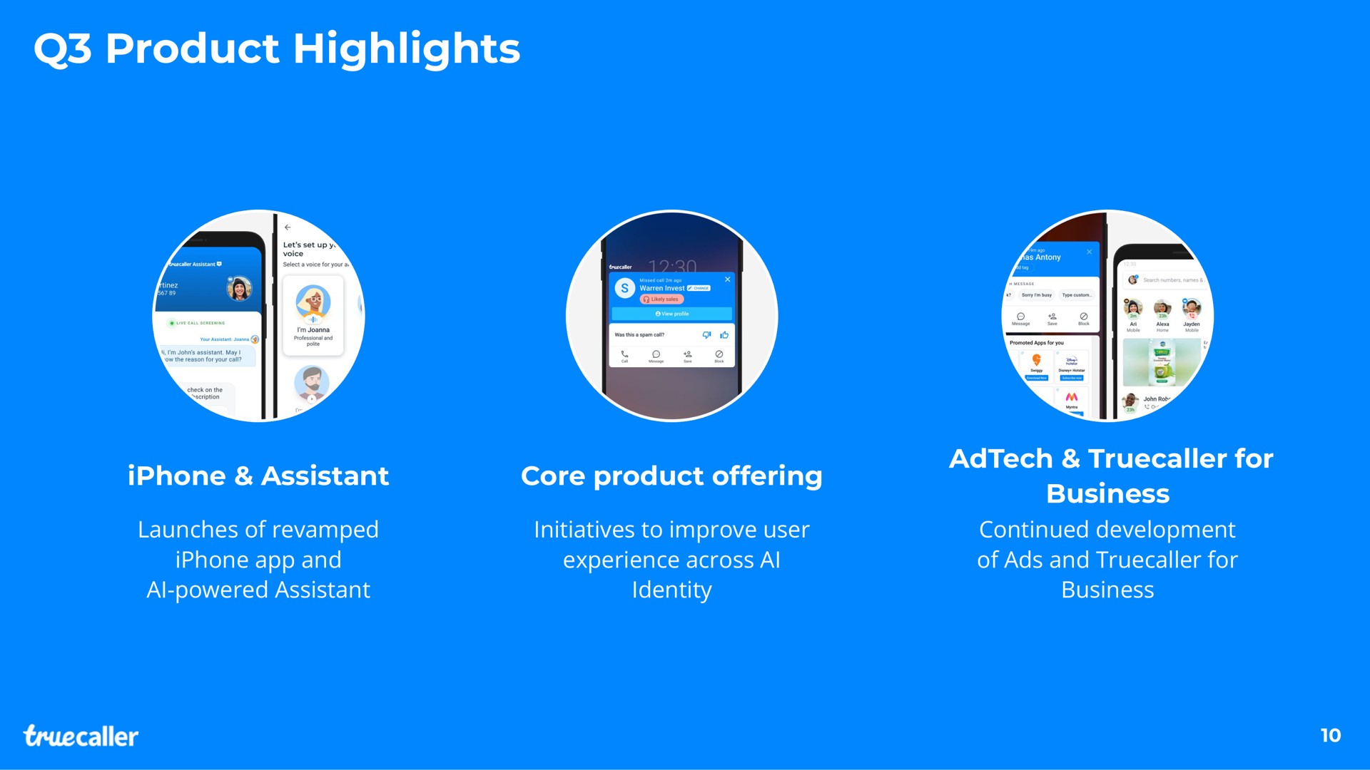 product highlights assistant core product offering for business | Truecaller