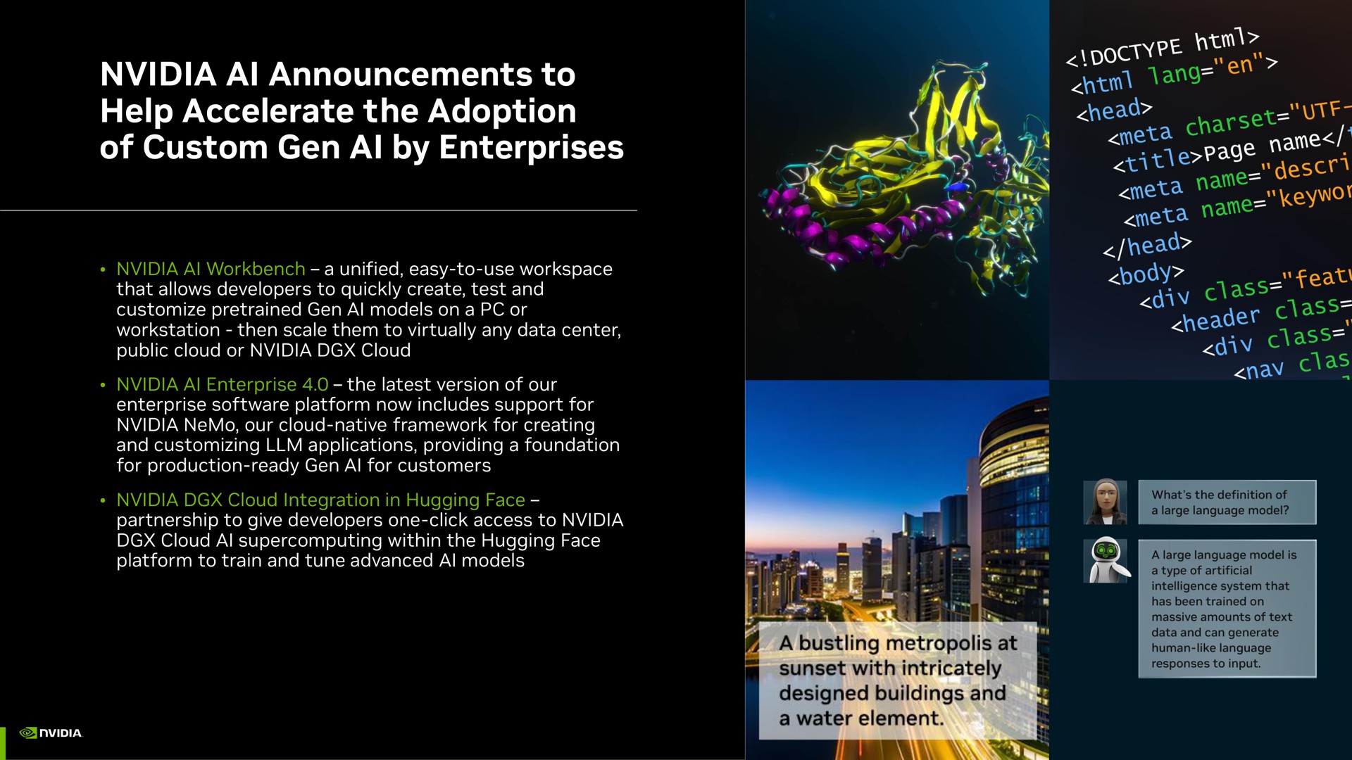 announcements to help accelerate the adoption of custom gen by enterprises | NVIDIA