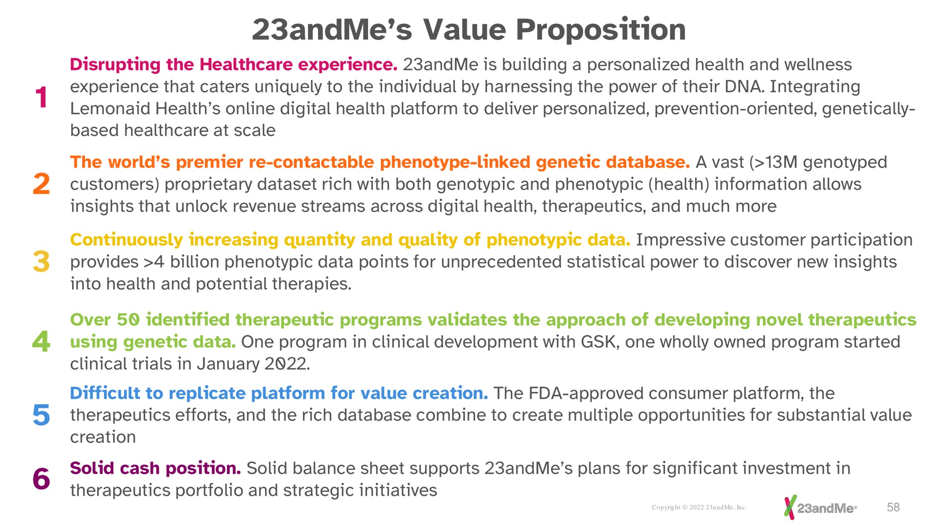 value proposition | 23andMe