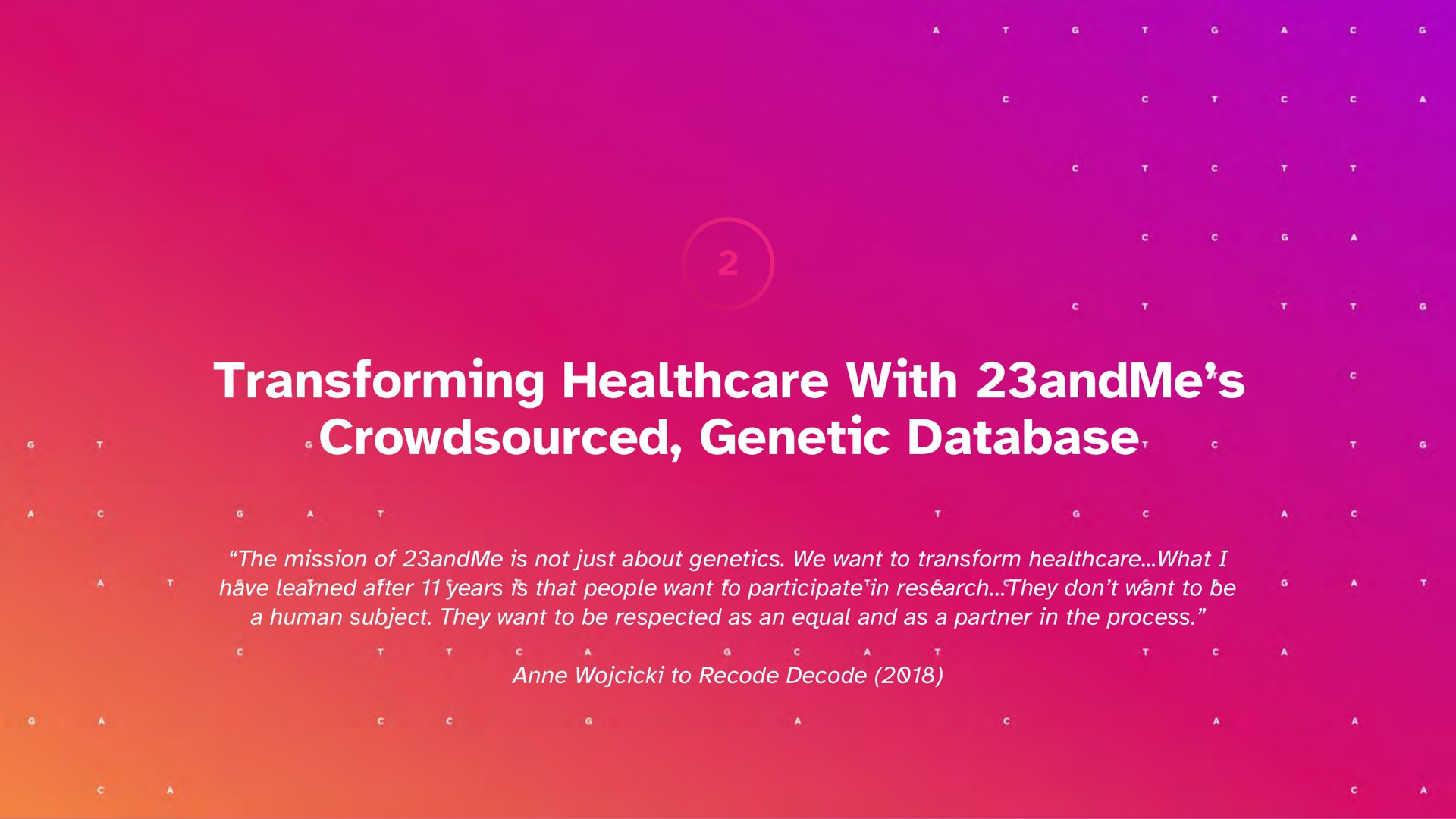 transforming with genetic | 23andMe