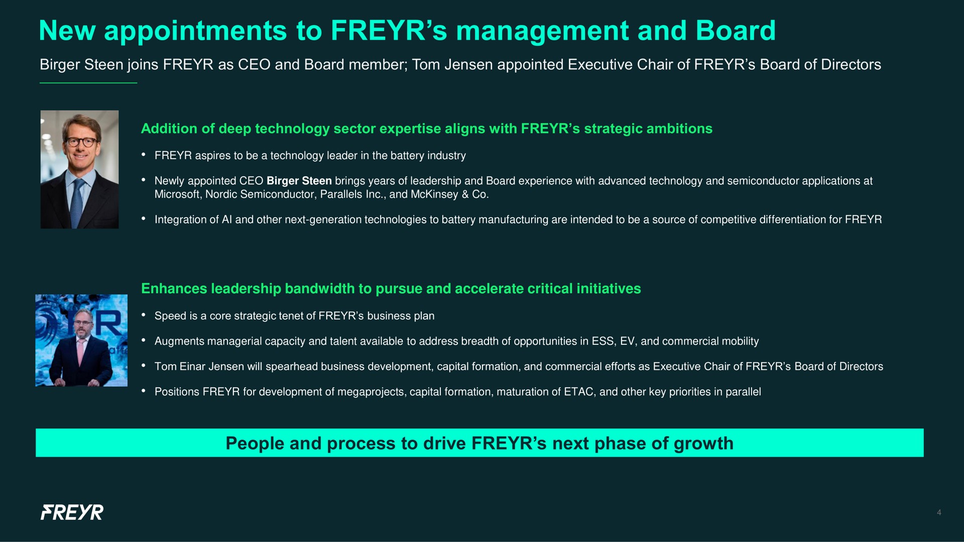 new appointments to management and board people and process to drive next phase of growth | Freyr