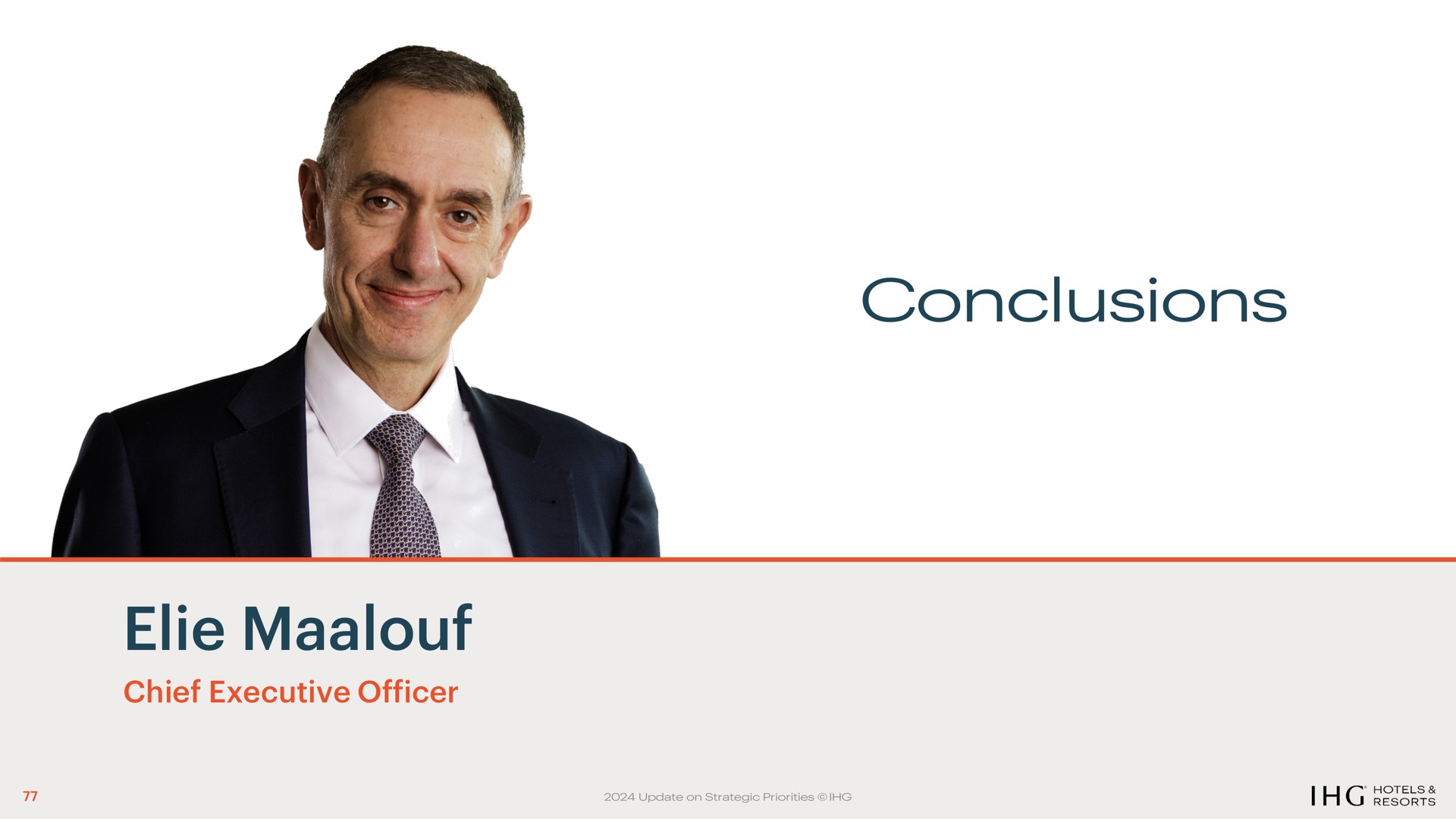 conclusions chief executive officer | IHG Hotels