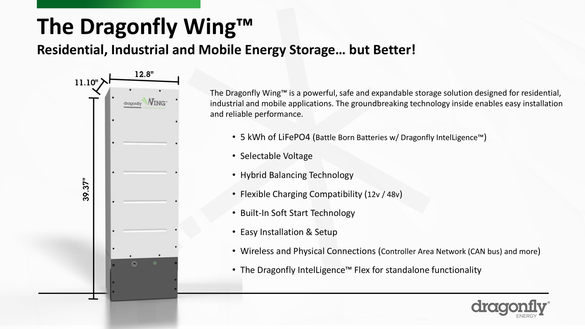 the dragonfly wing residential industrial and mobile energy storage but better | Dragonfly Energy