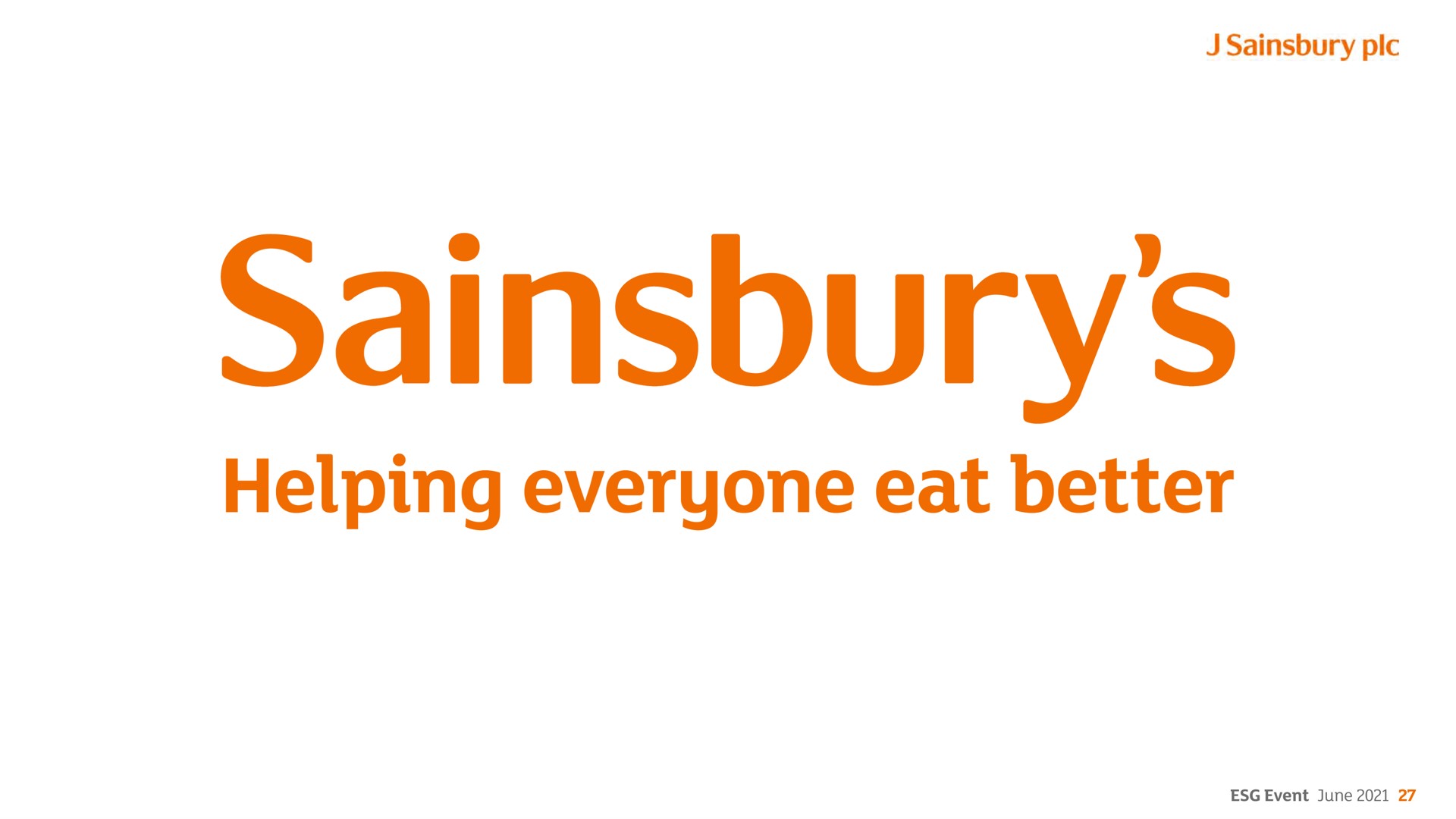 helping everyone eat better | Sainsbury's