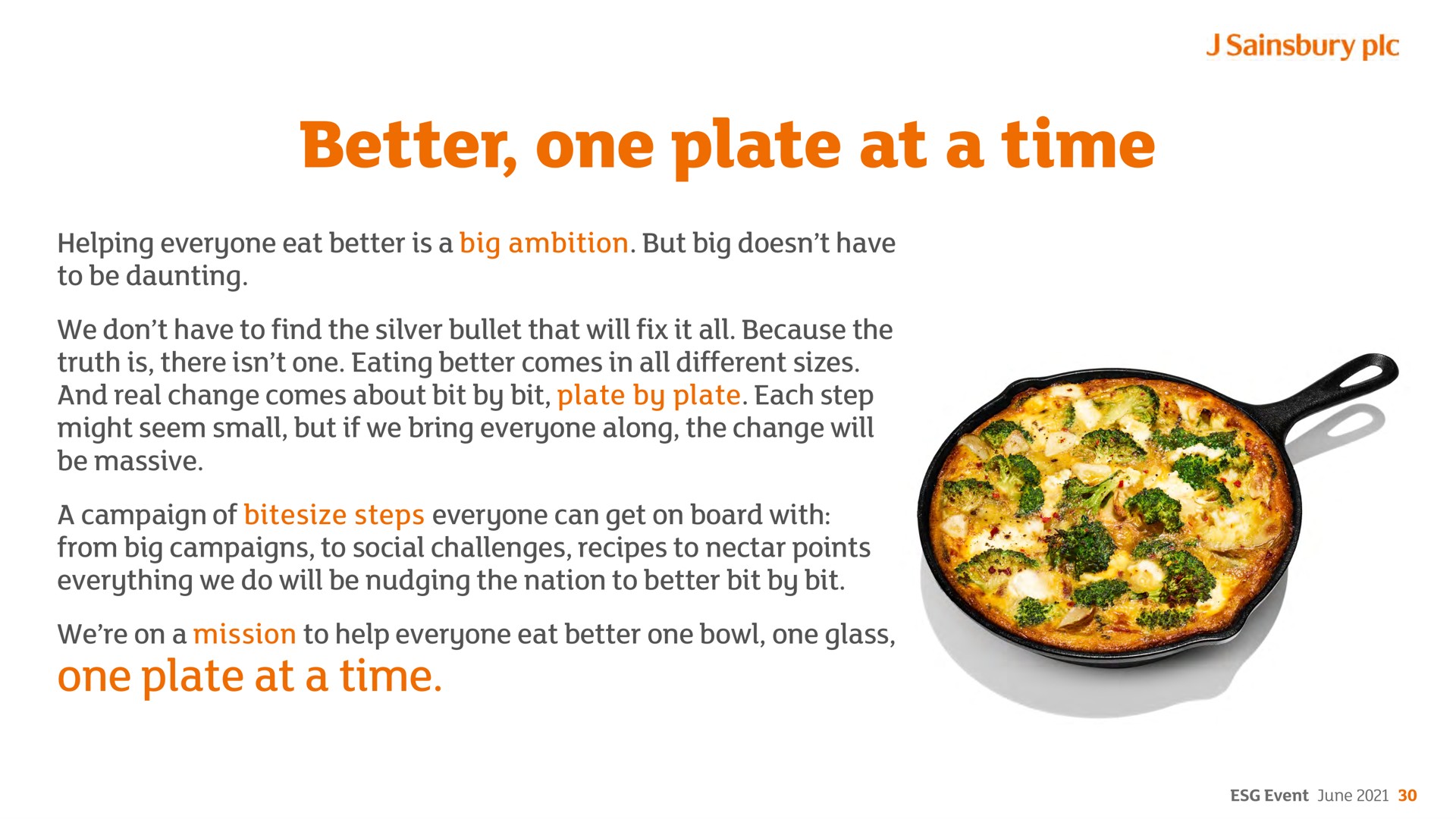 better one plate at a time | Sainsbury's