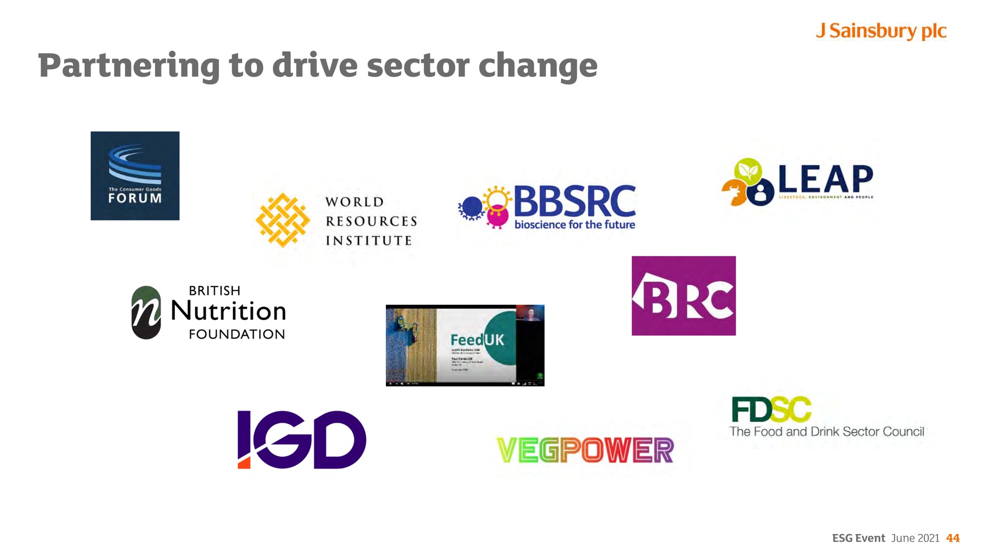 partnering to drive sector change | Sainsbury's