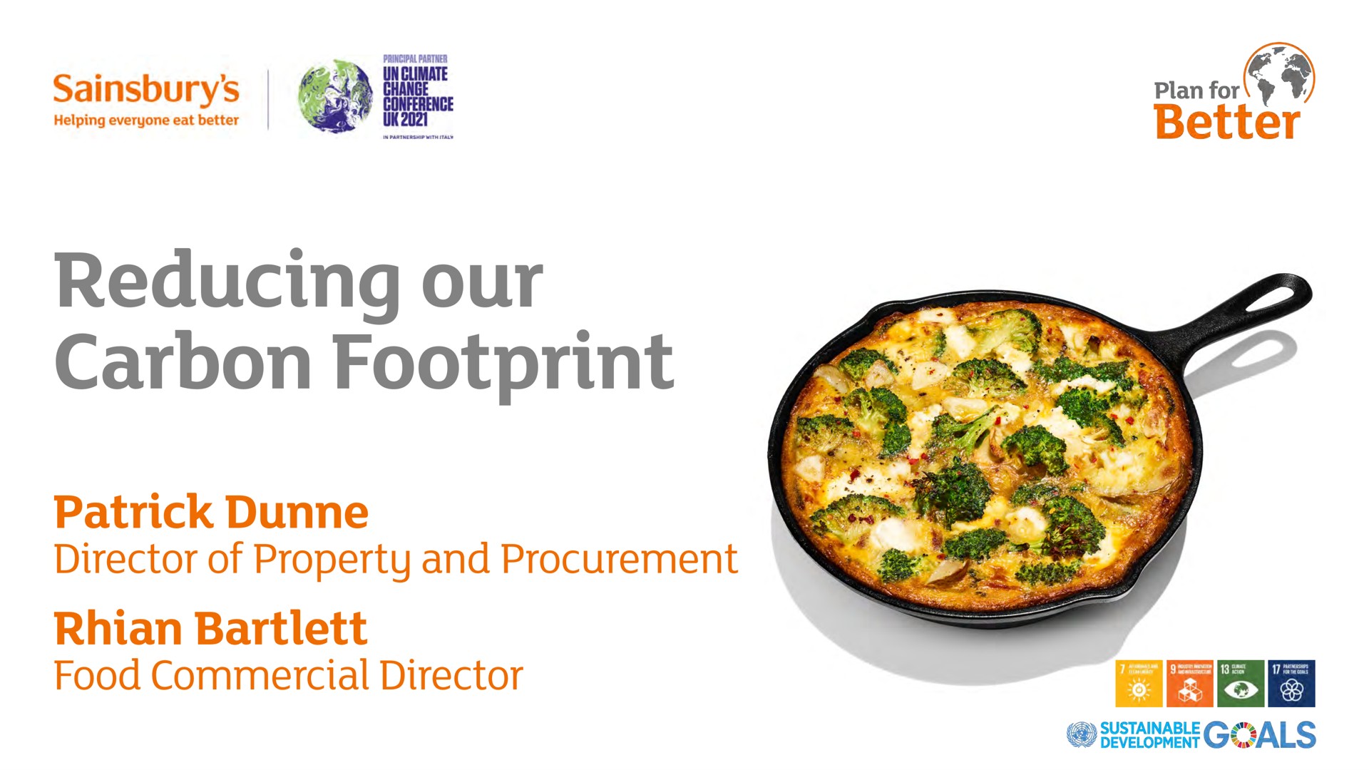 reducing our carbon footprint dunne director of property and procurement food commercial director better be | Sainsbury's