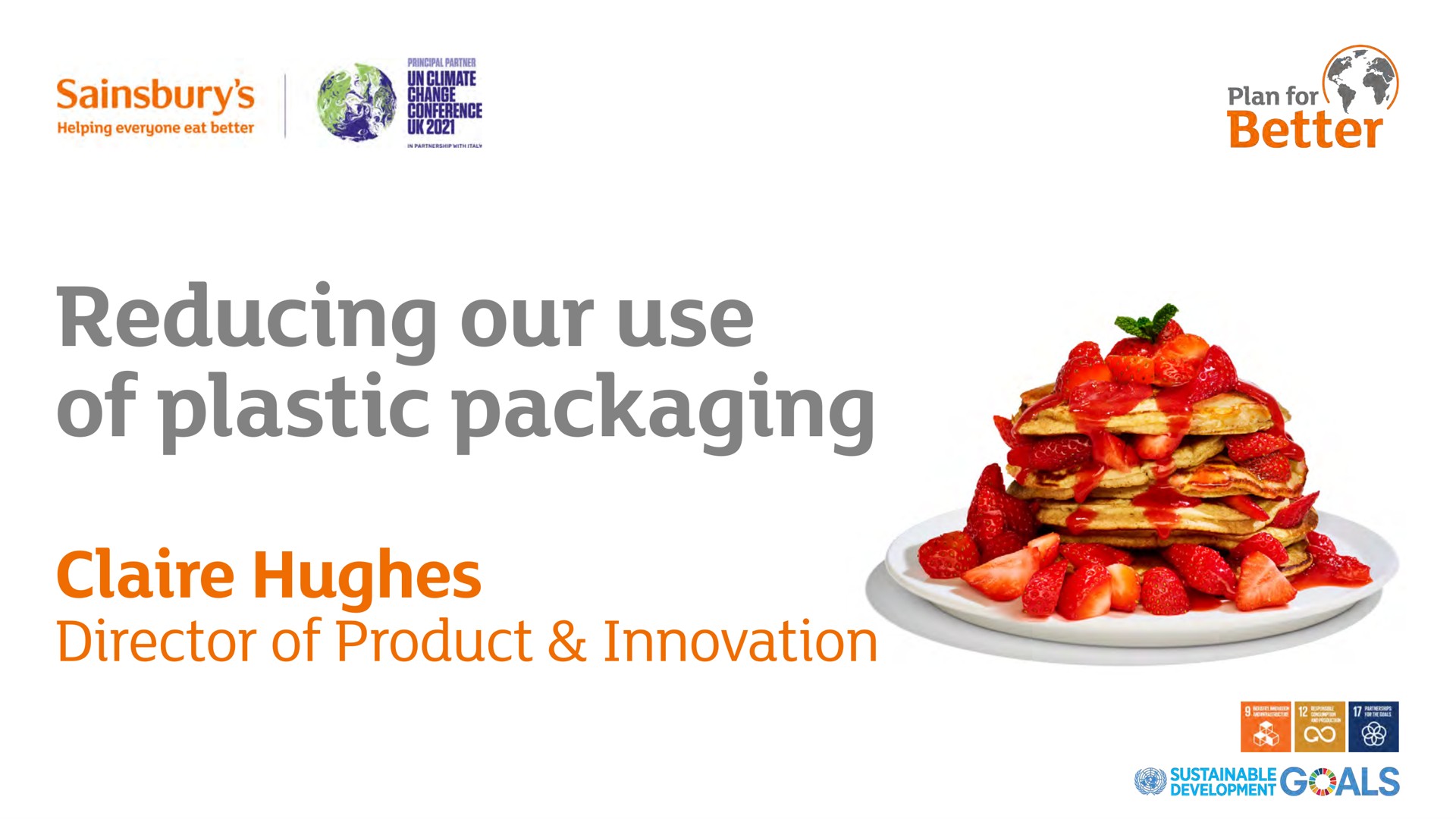 reducing our use of plastic packaging director of product innovation a sit a tor better | Sainsbury's