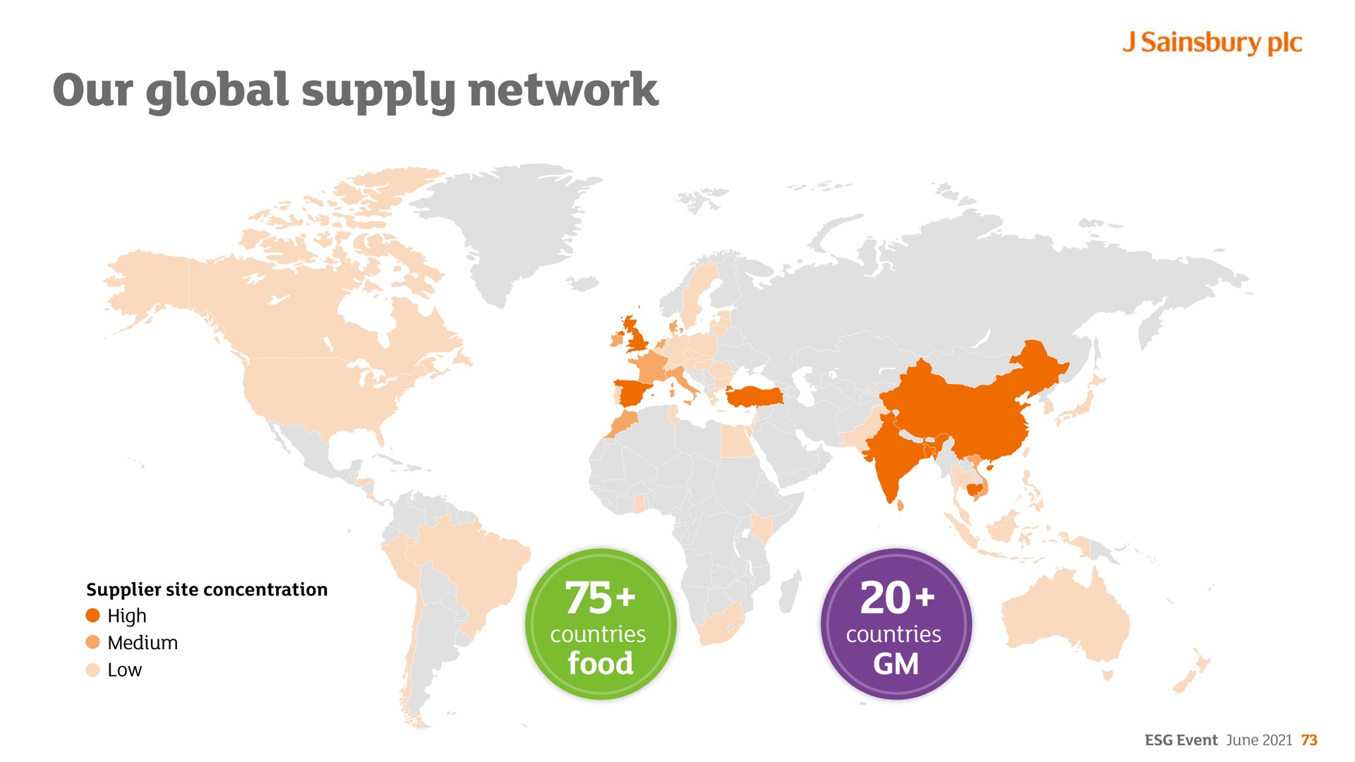 our global supply network | Sainsbury's