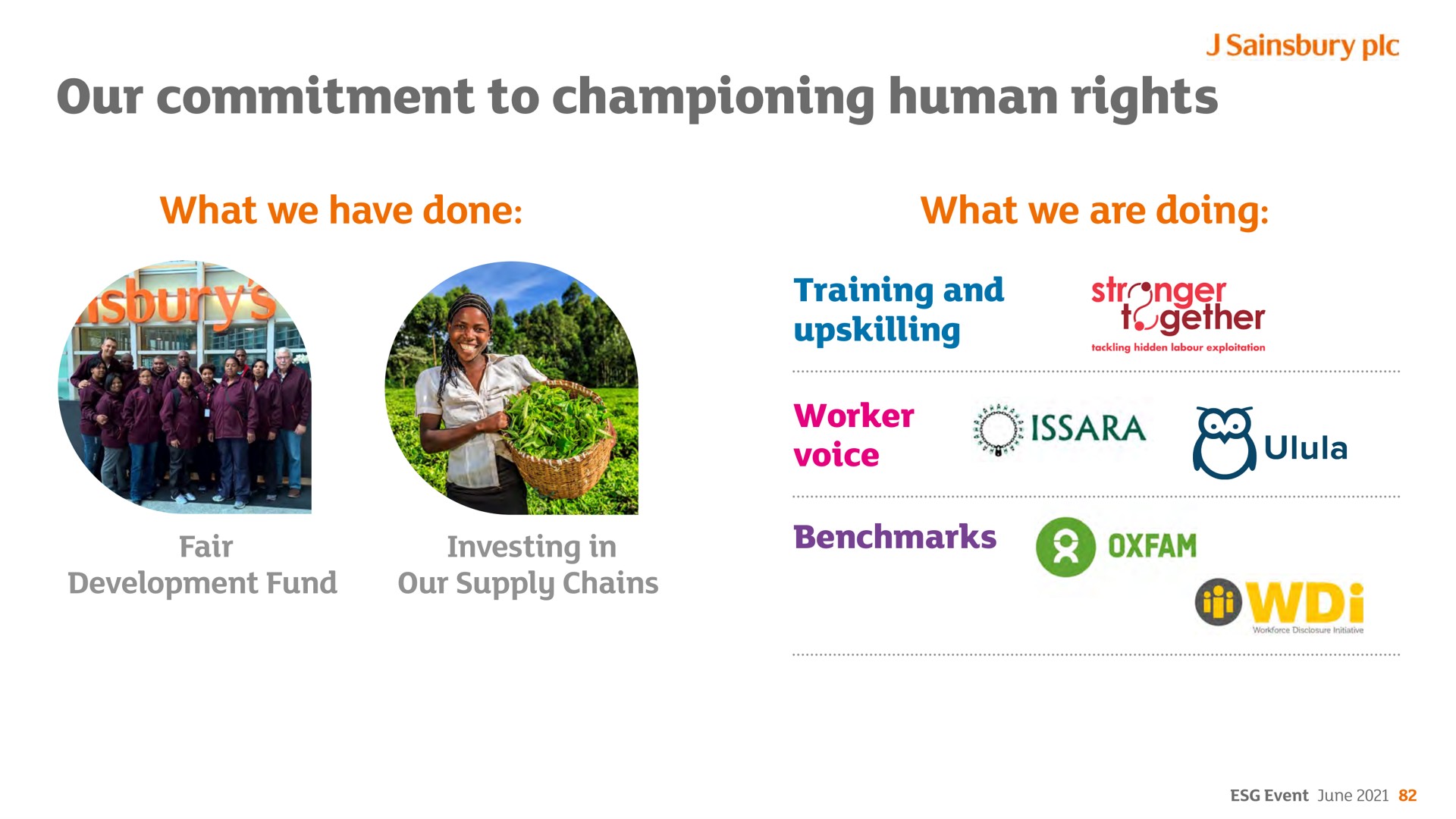 our commitment to championing human rights worker | Sainsbury's