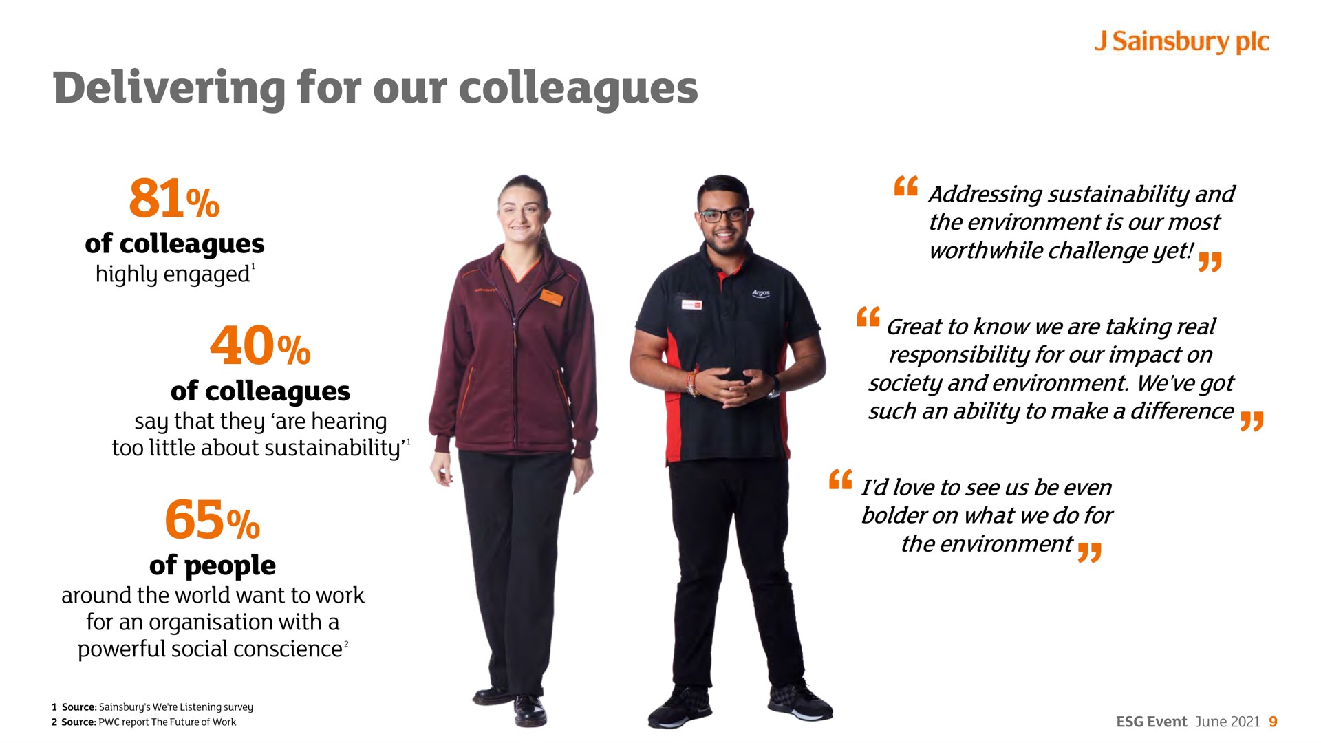 delivering for our colleagues | Sainsbury's