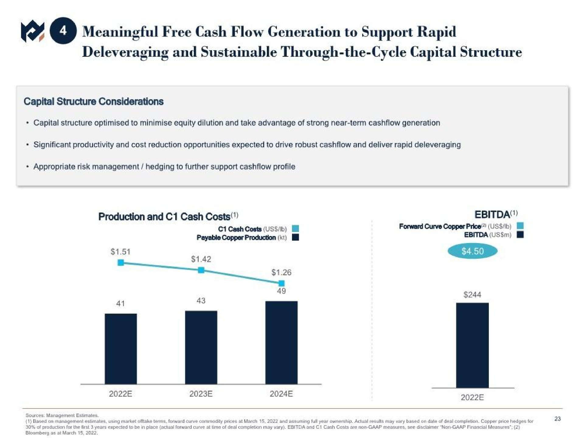 meaningful free cash flow generation to support rapid and sustainable through the cycle capital structure a | Metals Acquisition Corp