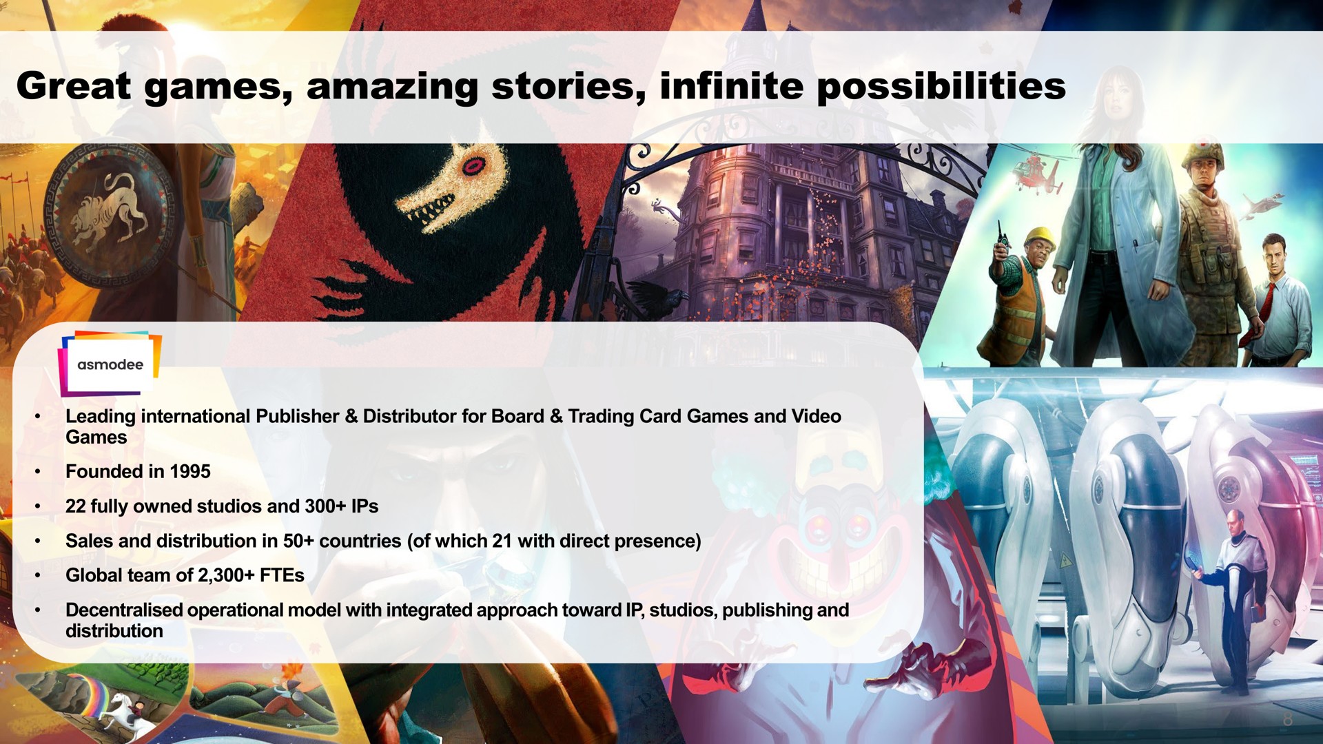 great games amazing stories infinite possibilities | Embracer Group