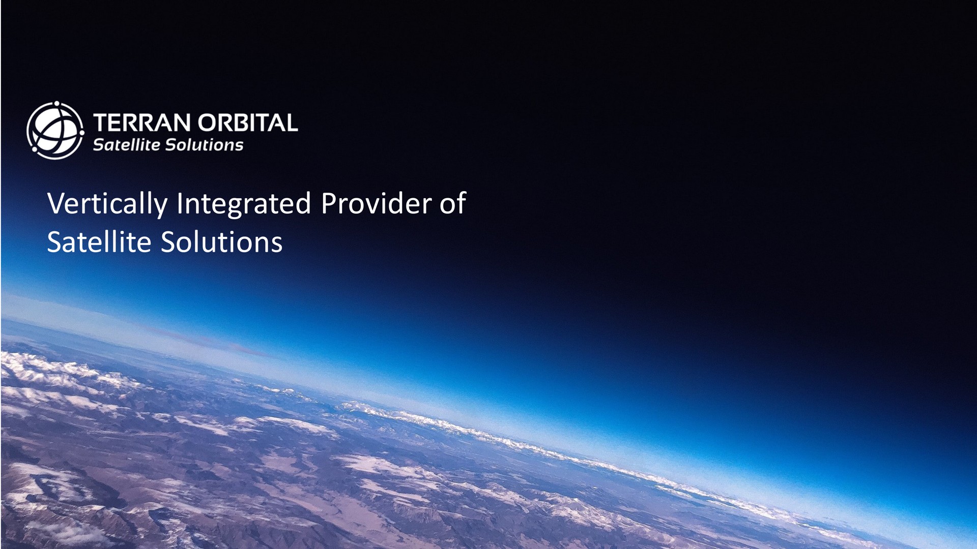 vertically integrated provider of satellite solutions | Terran Orbital