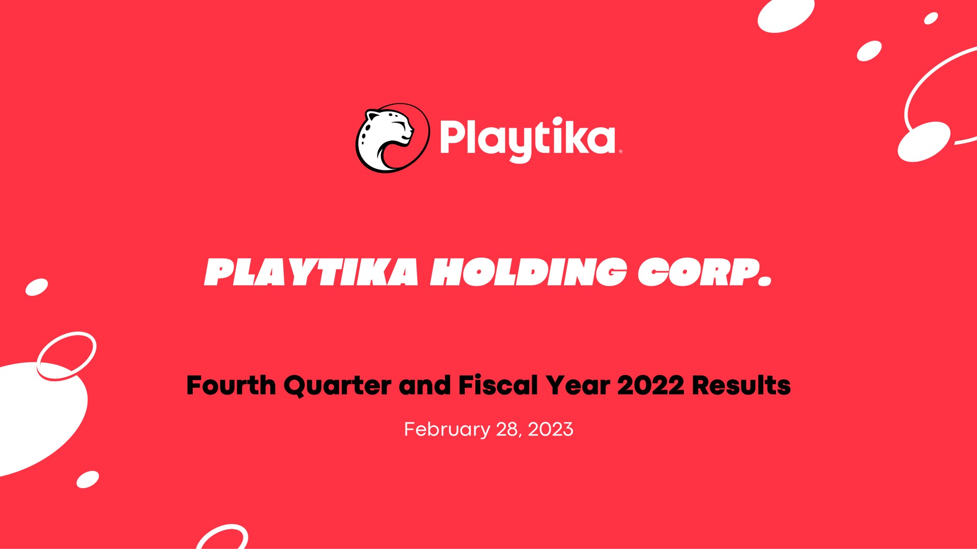 holding corp fourth quarter and fiscal year results a a | Playtika