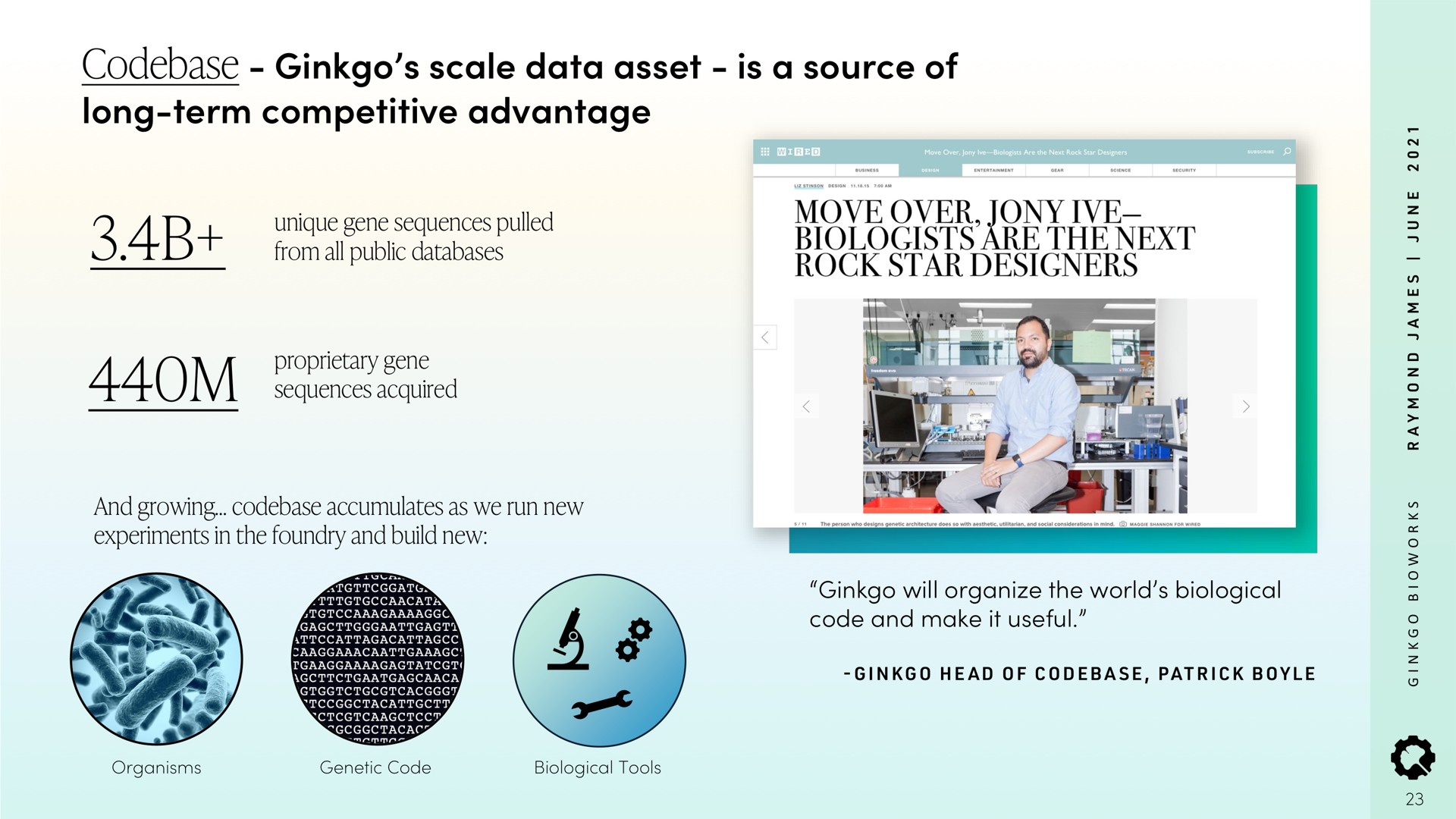 ginkgo scale data asset is a source of long term competitive advantage rock star designers move over are the next | Ginkgo