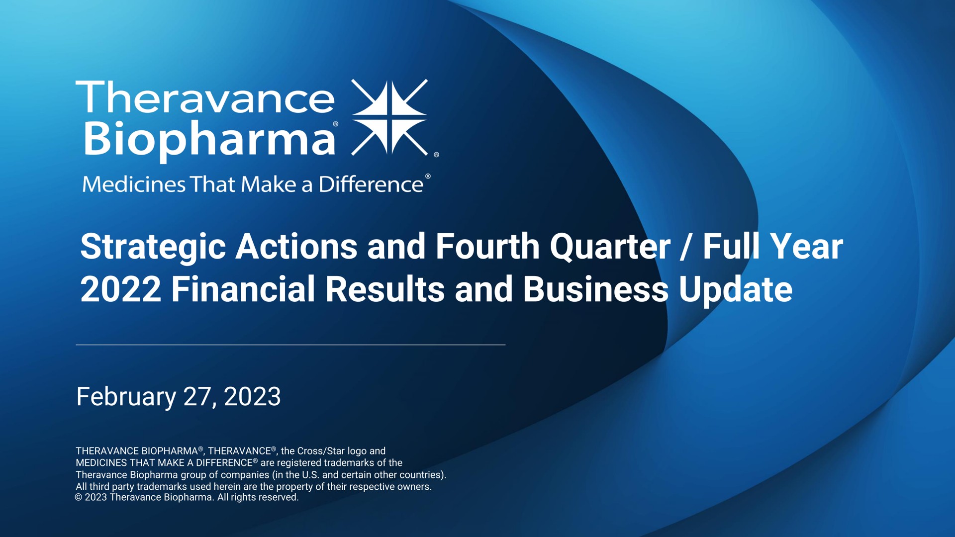 strategic actions and fourth quarter full year financial results and business update iva | Theravance Biopharma