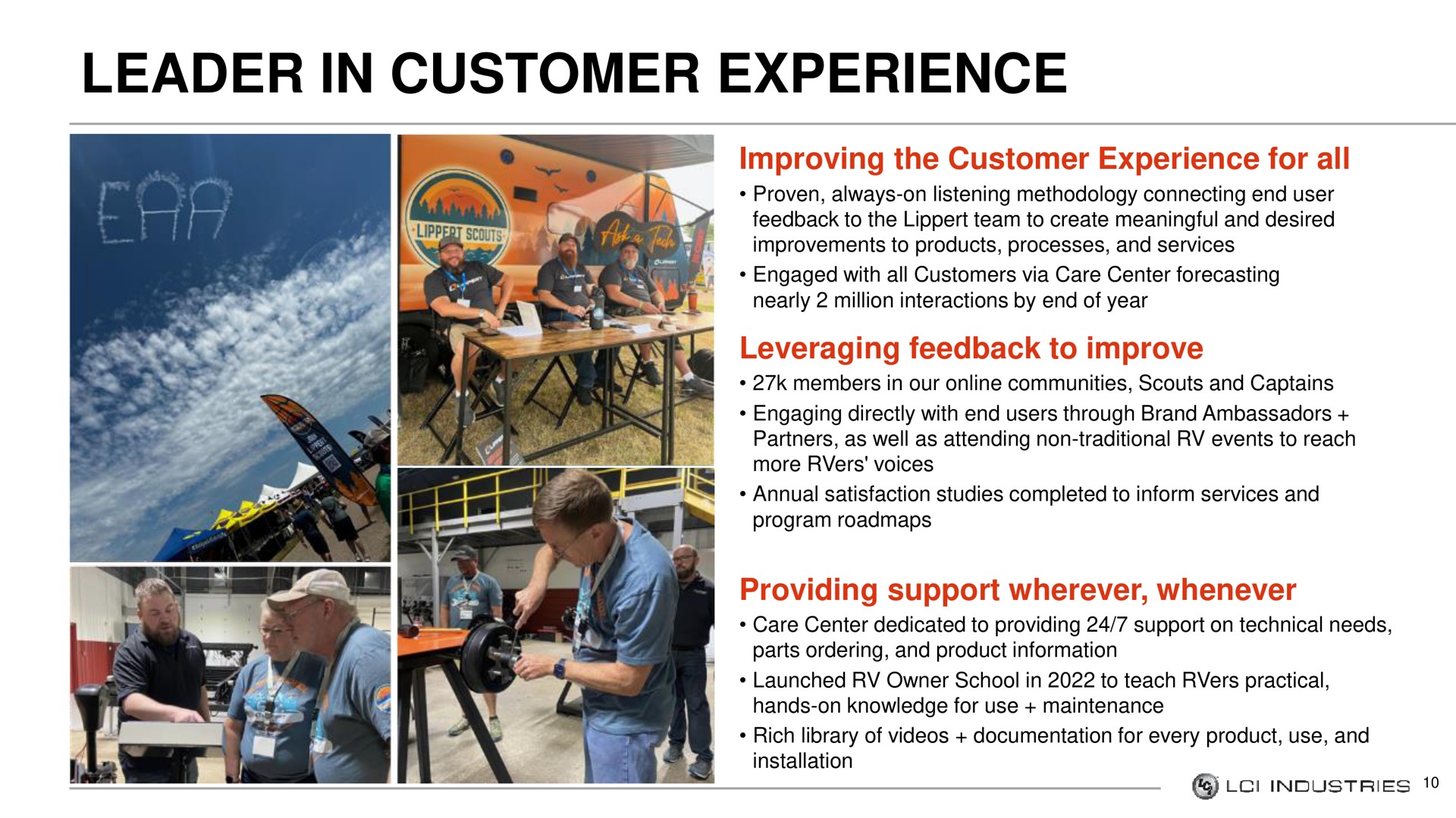 leader in customer experience | LCI Industries