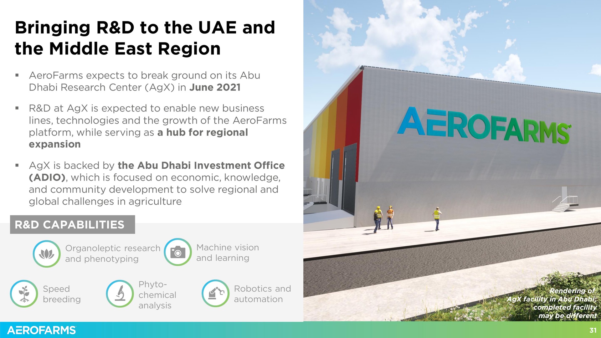 bringing to the and the middle east region | AeroFarms
