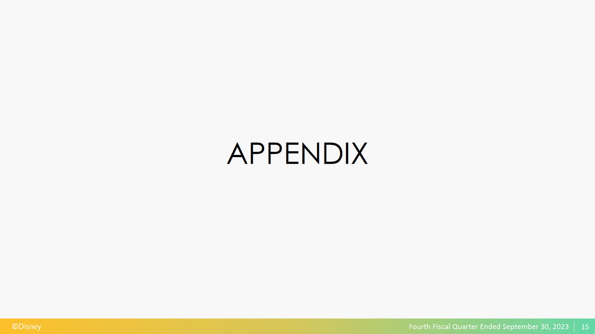 appendix | Disney