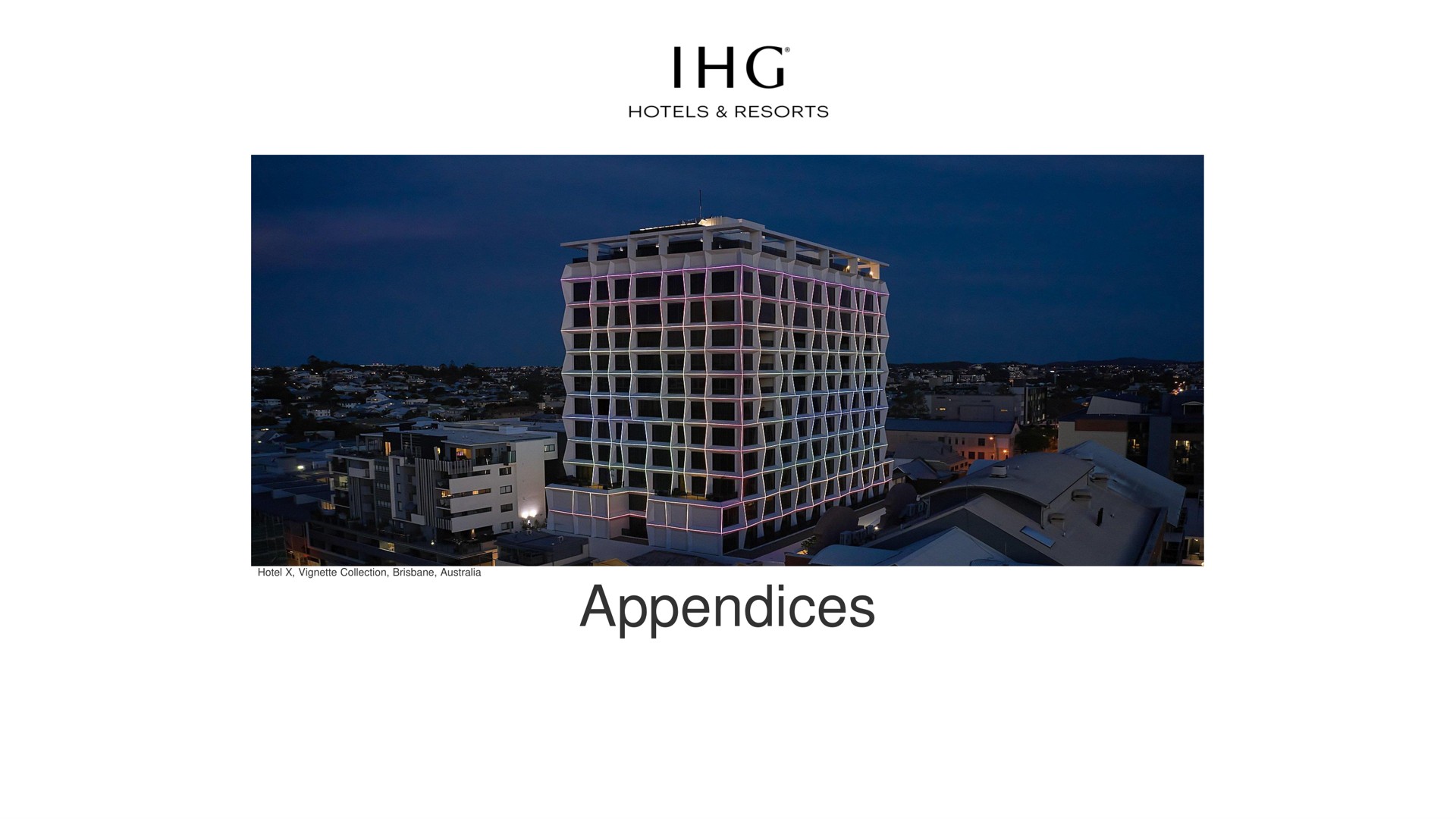 appendices con i | IHG Hotels