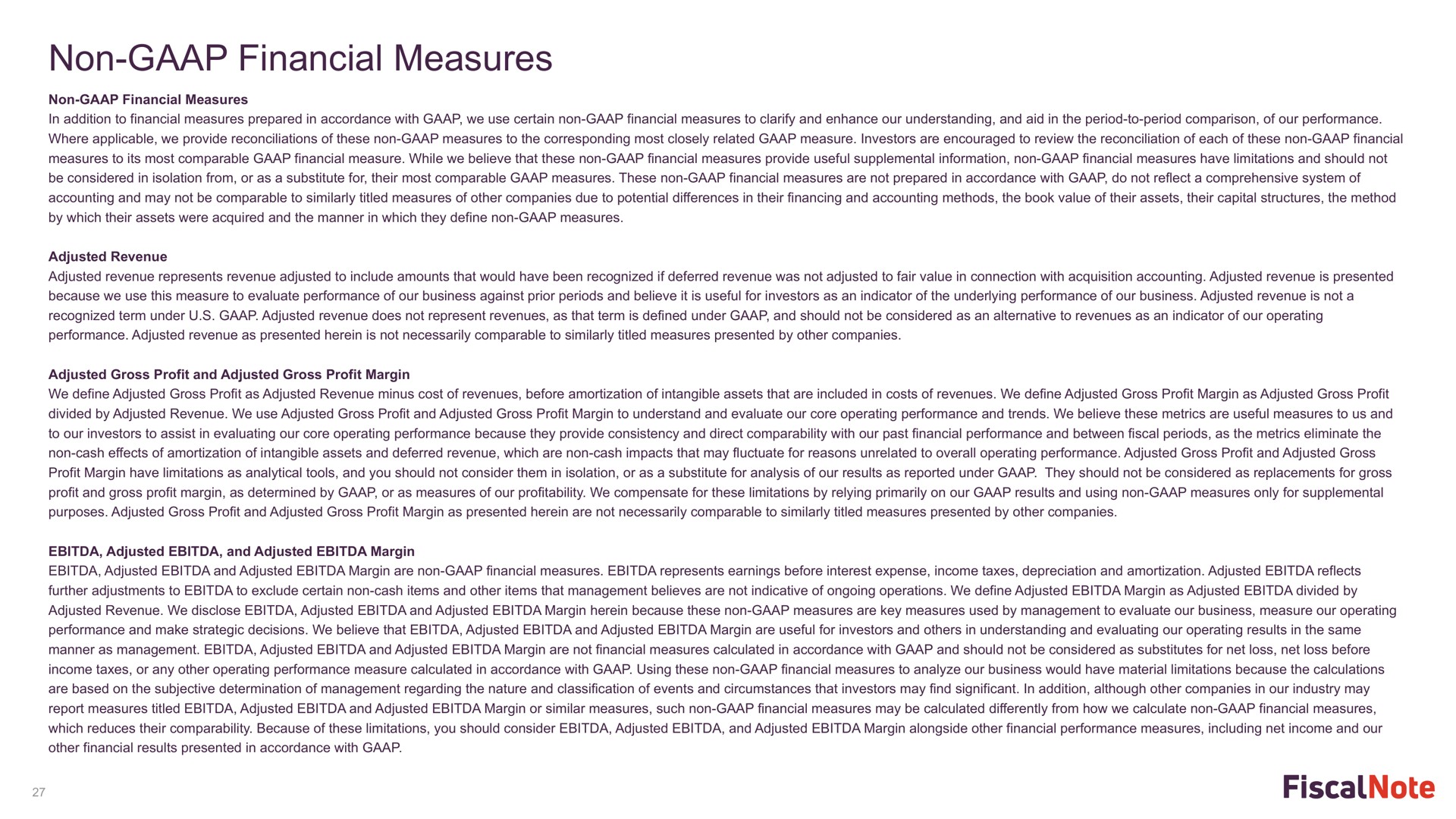 non financial measures | FiscalNote
