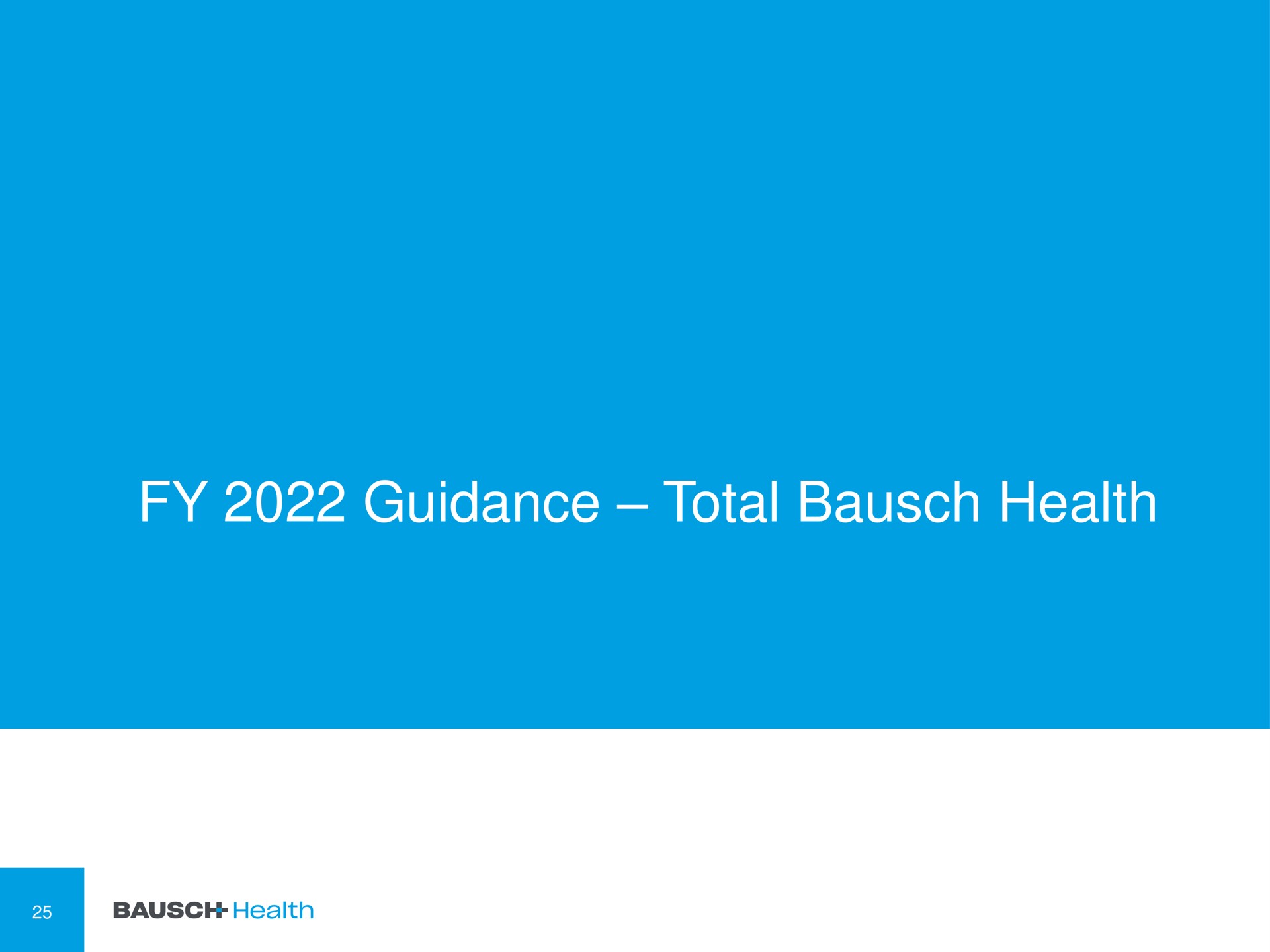 guidance total health | Bausch Health Companies