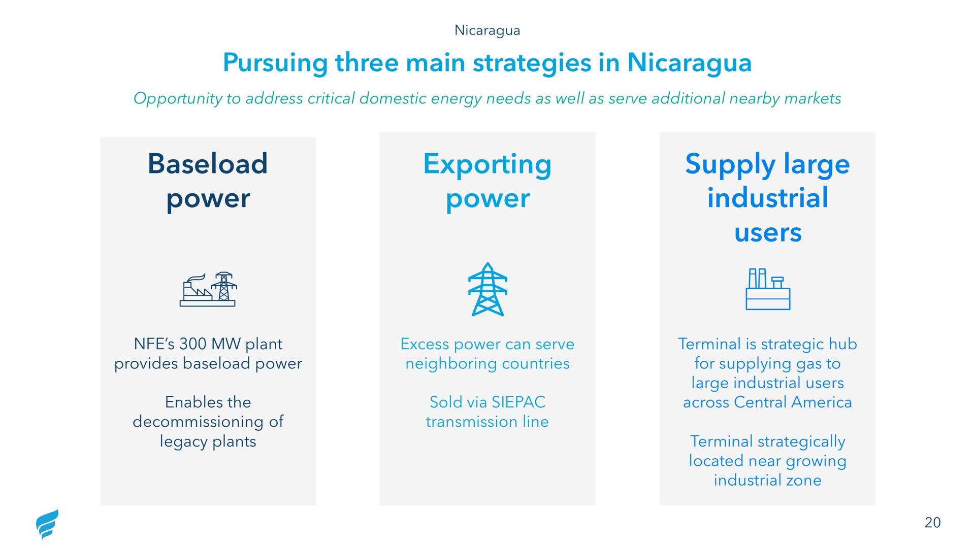 pursuing three main strategies in power exporting power supply large industrial users a | NewFortress Energy