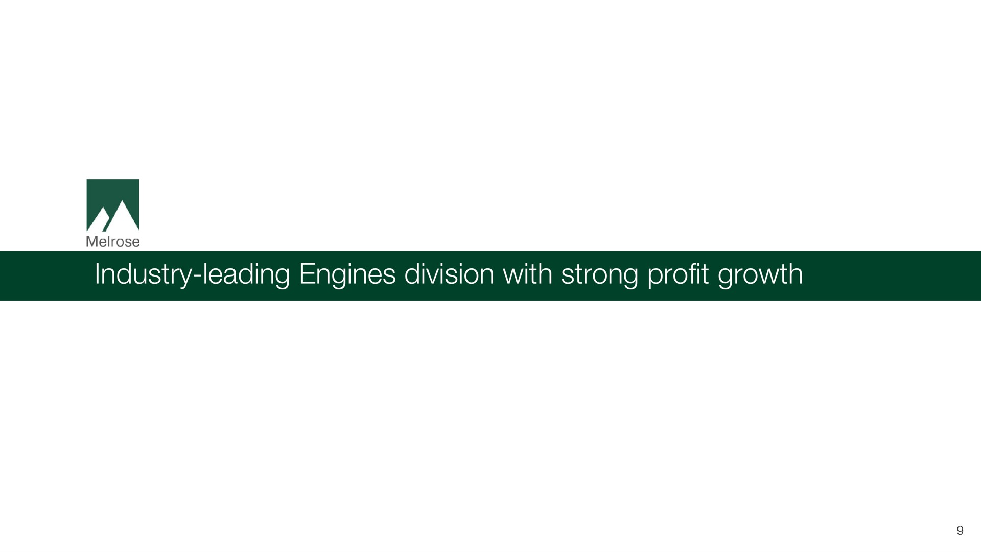 industry leading engines division with strong profit growth | Melrose