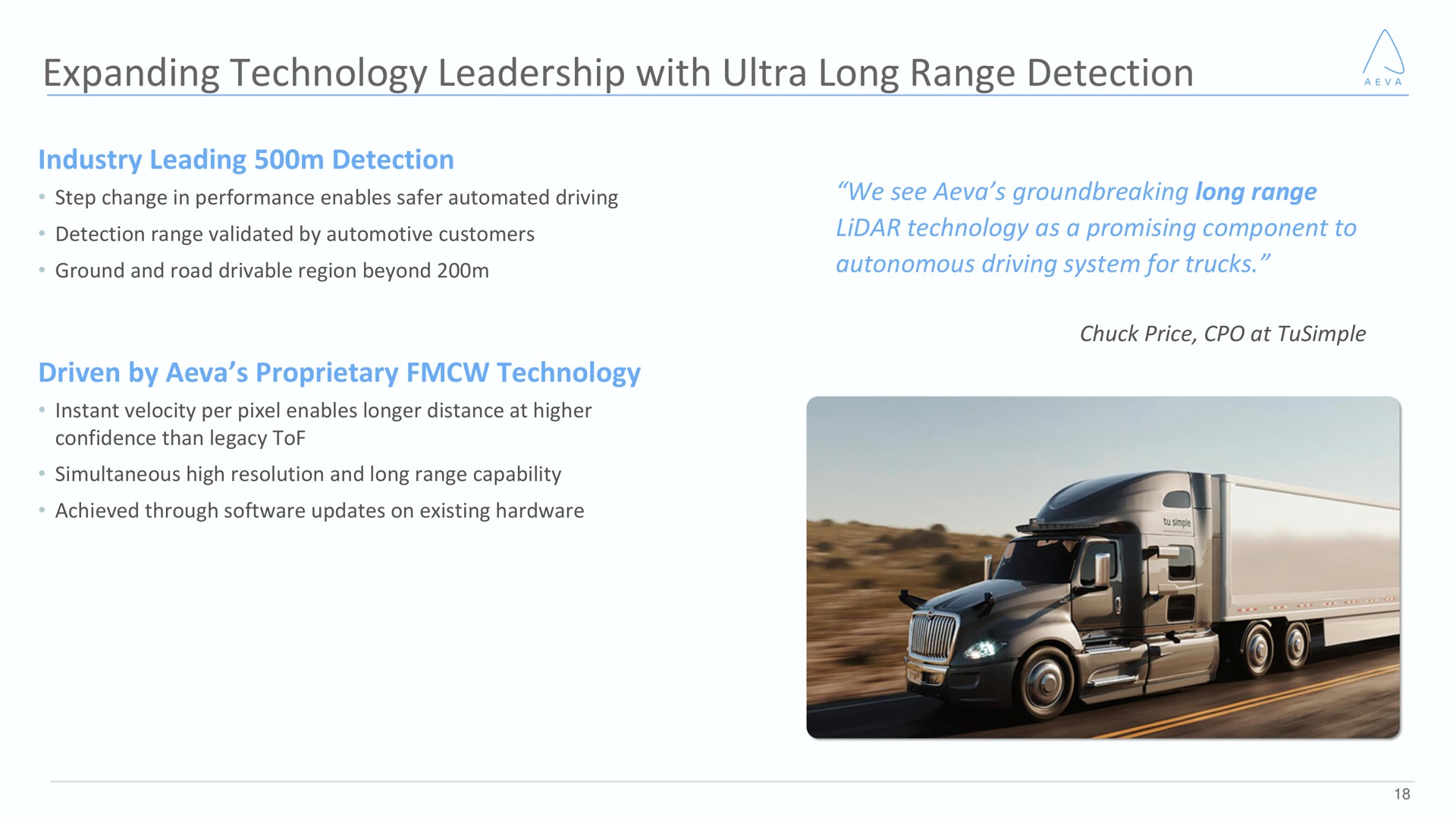 expanding technology leadership with ultra long range detection | Aeva