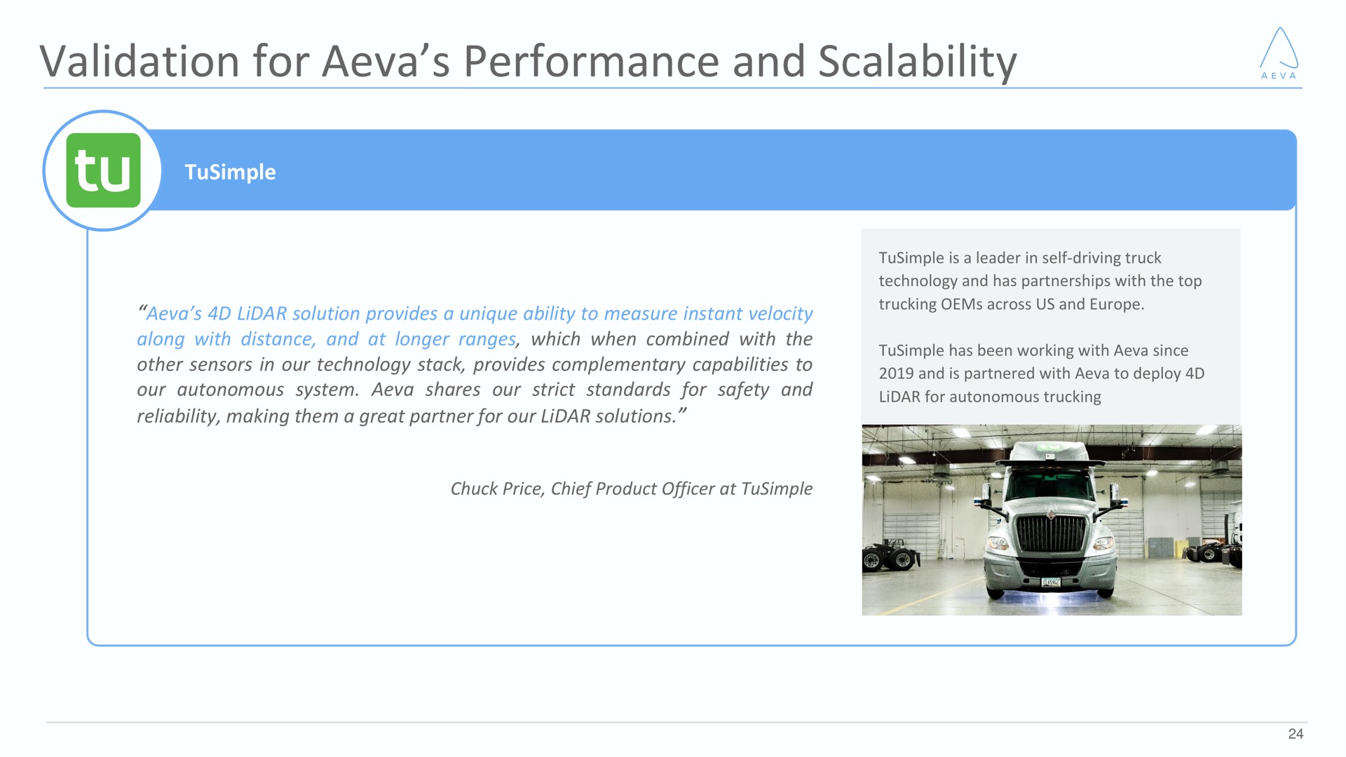 validation for performance and a | Aeva
