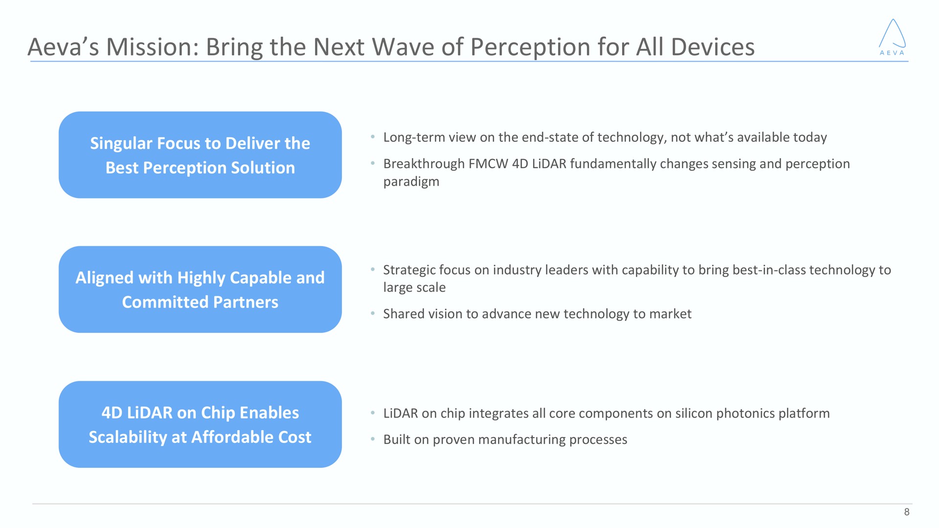 mission bring the next wave of perception for all devices a | Aeva